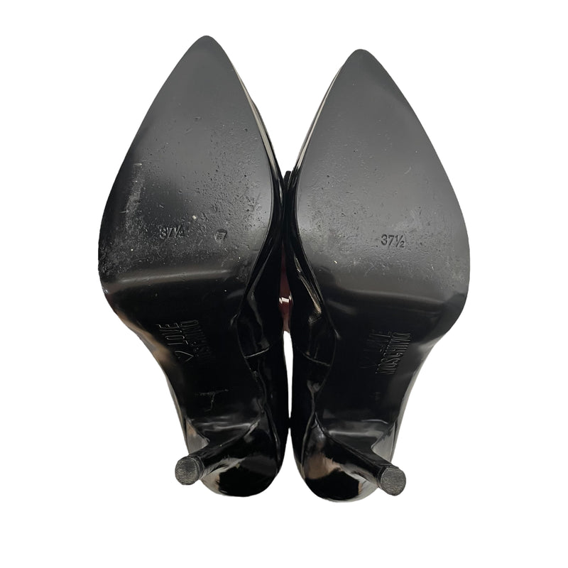 LOVE MOSCHINO/Heels/EU 37.5/Leather/BLK/BOW