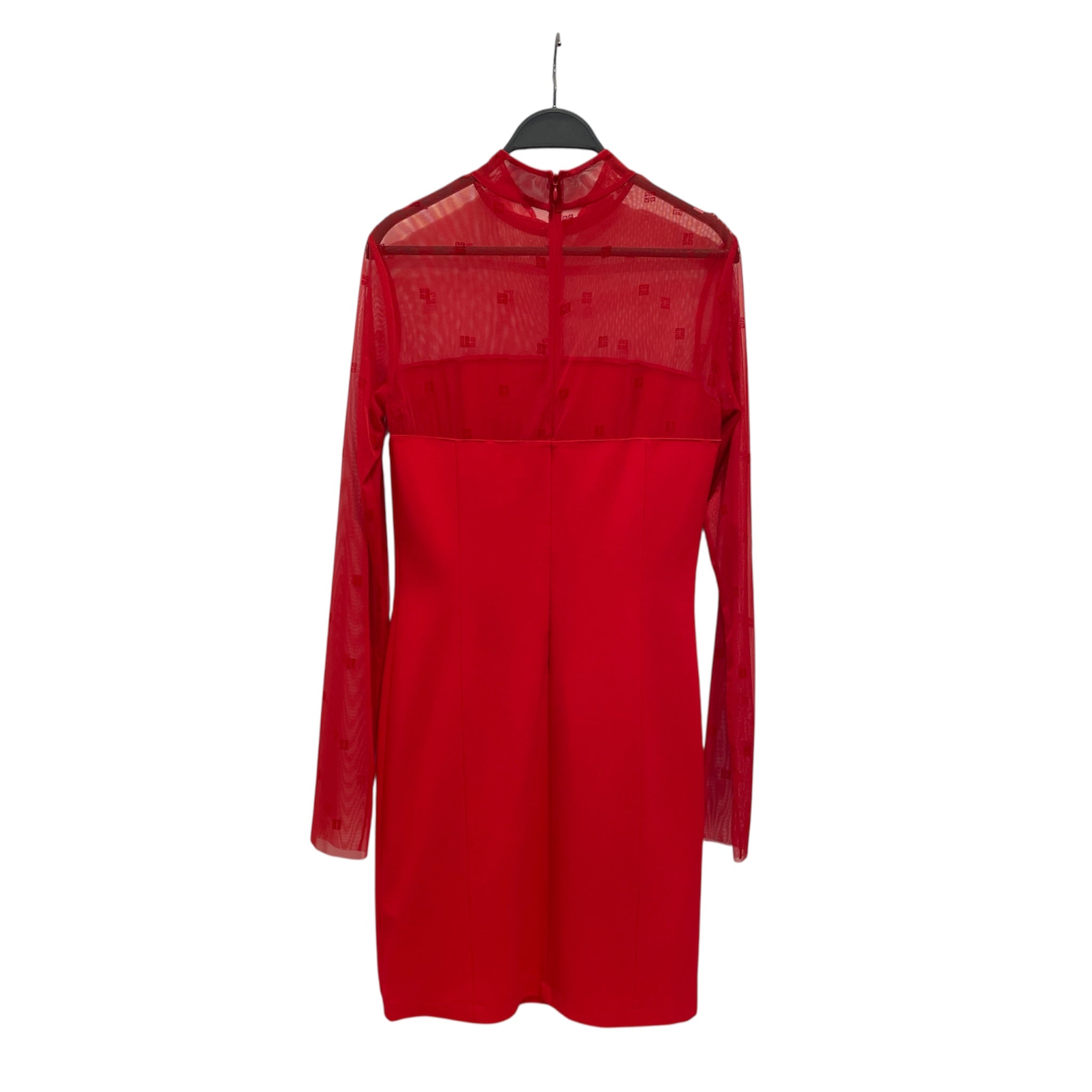 GIVENCHY/LS Dress/40/Polyester/RED/mock neck dress red view 1