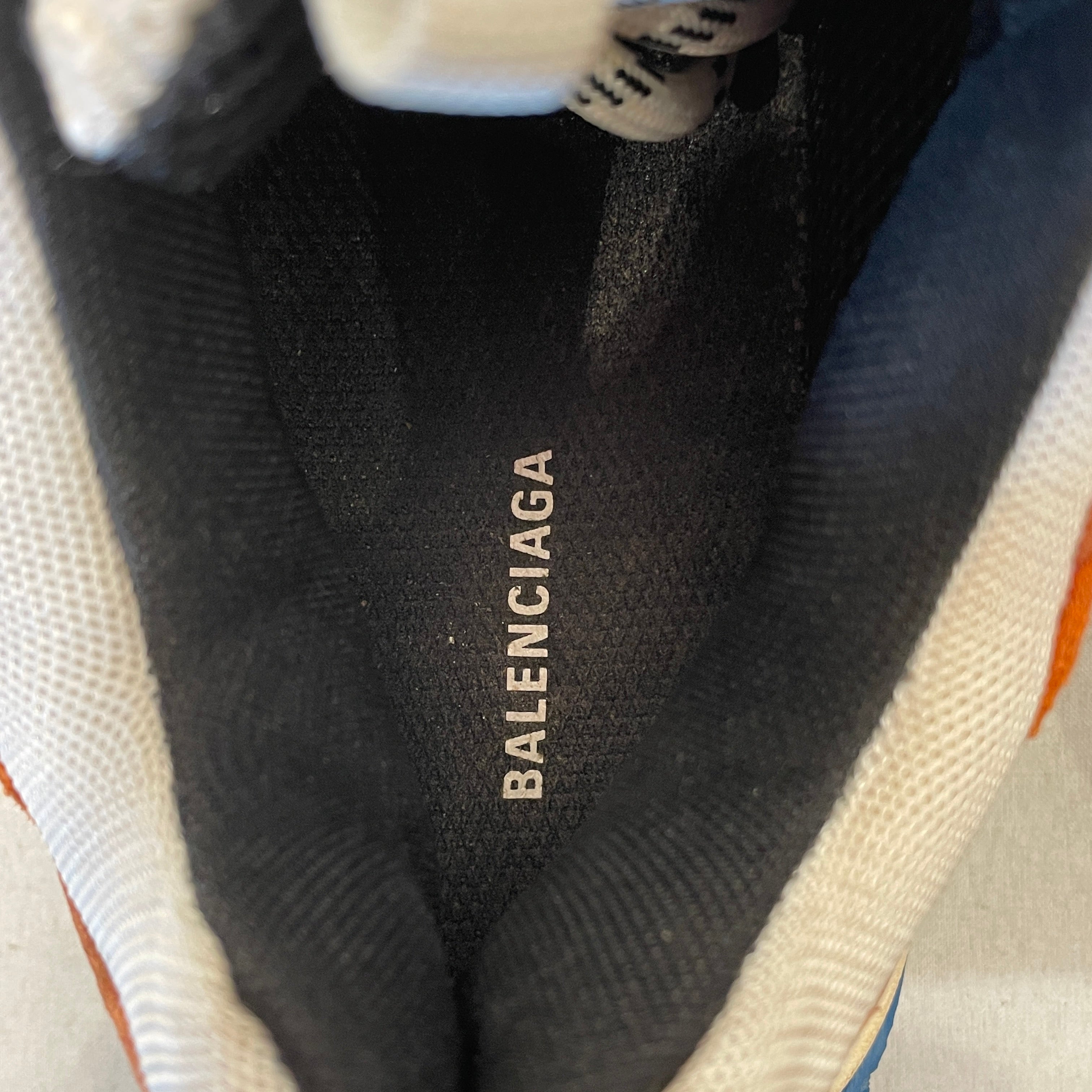 BALENCIAGA/Low-Sneakers/US 8/Cotton/ORN/triple s/ blue/white/gray view 3