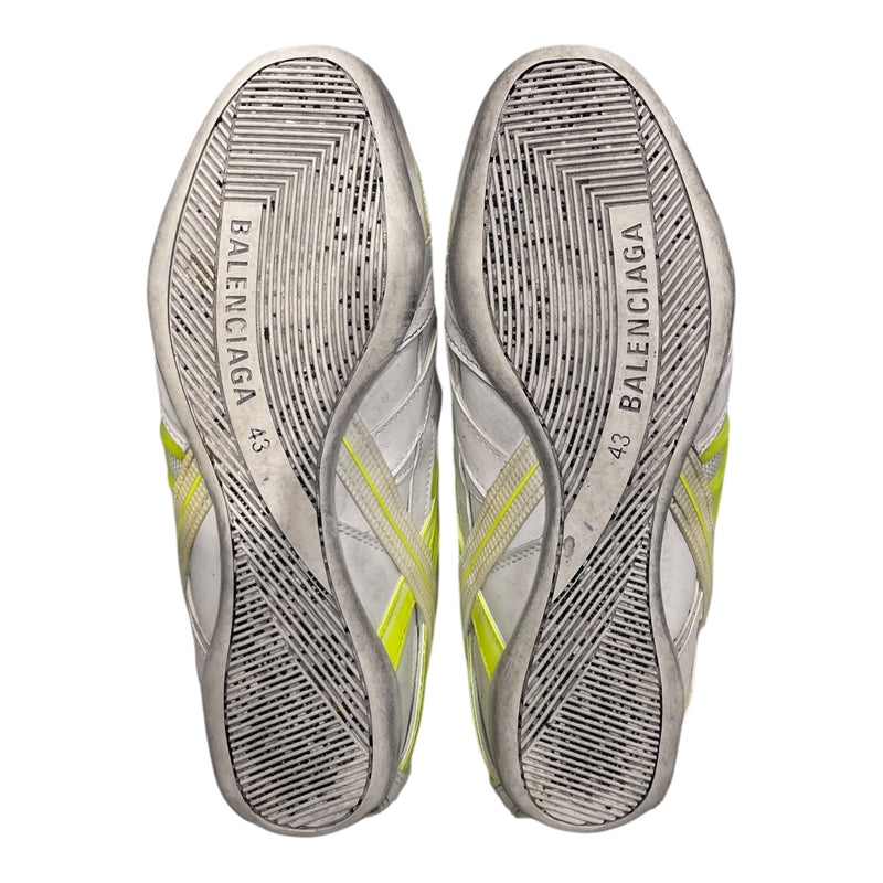 BALENCIAGA/Low-Sneakers/US 10/Leather/WHT/WHT/YEL RUNNER