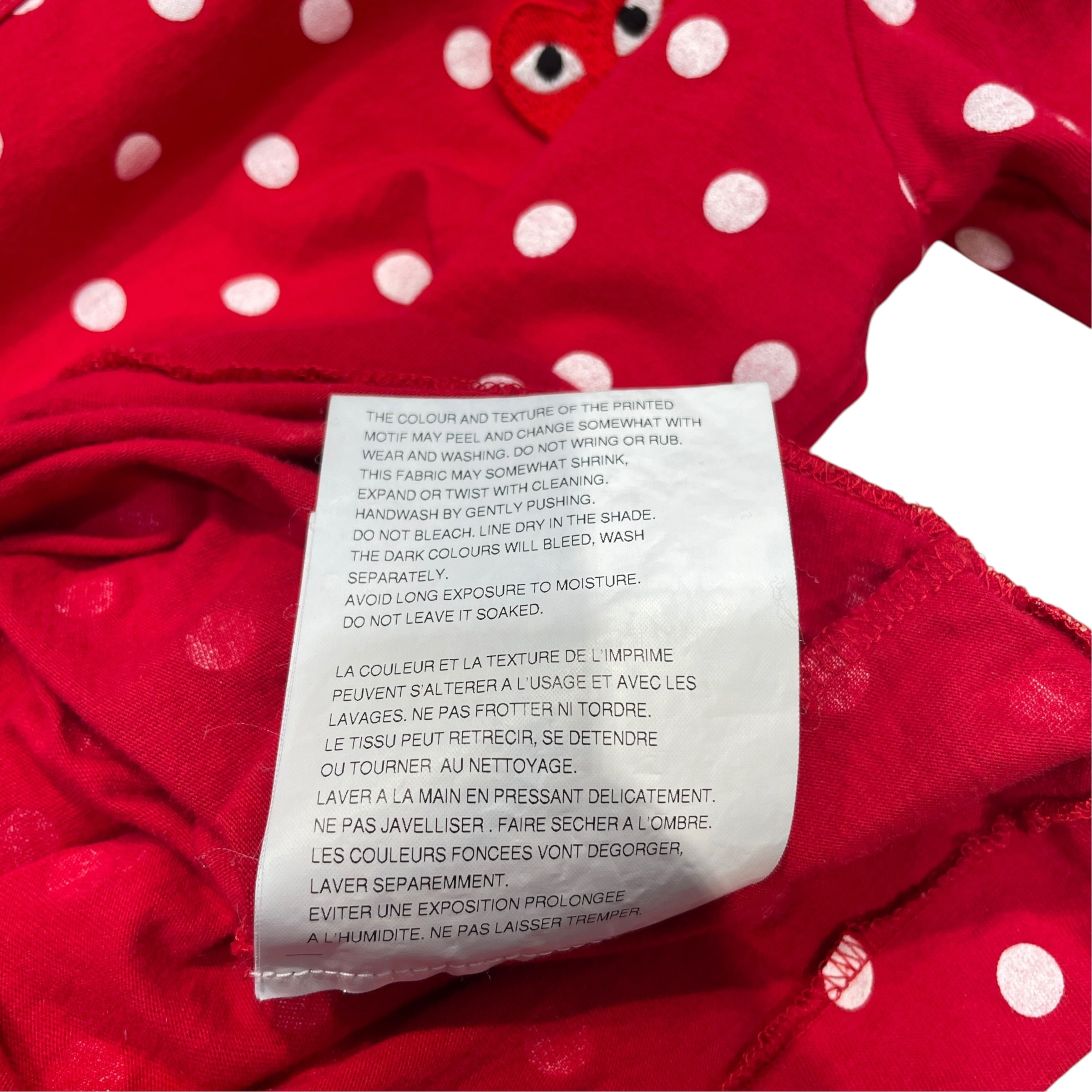 PLAY COMME des GARCONS/LS T-Shirt/L/Polka dot/Cotton/RED/ view 6