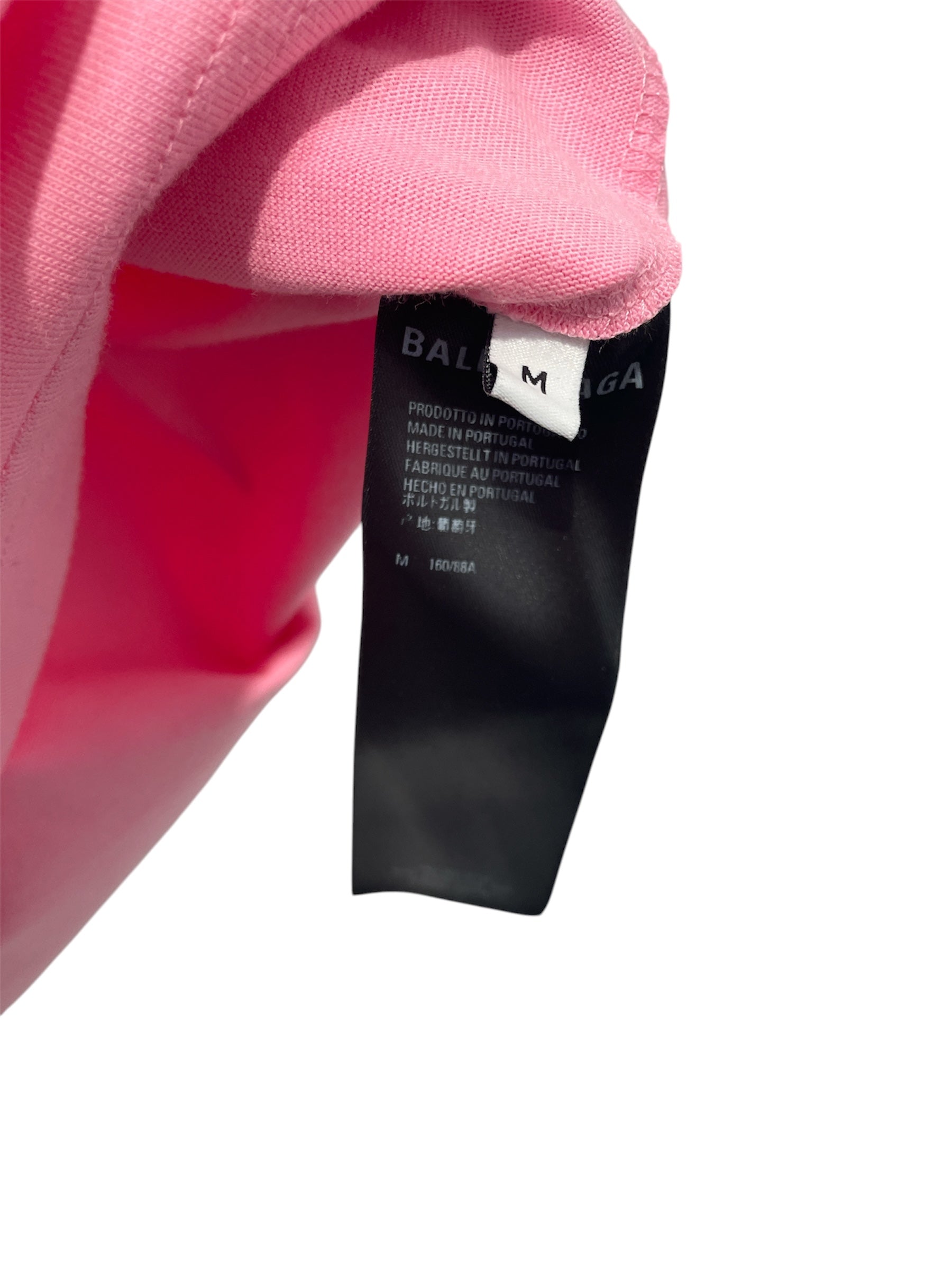 BALENCIAGA/T-Shirt/M/Cotton/PNK/BEBE RHINESTONE TEE view 4