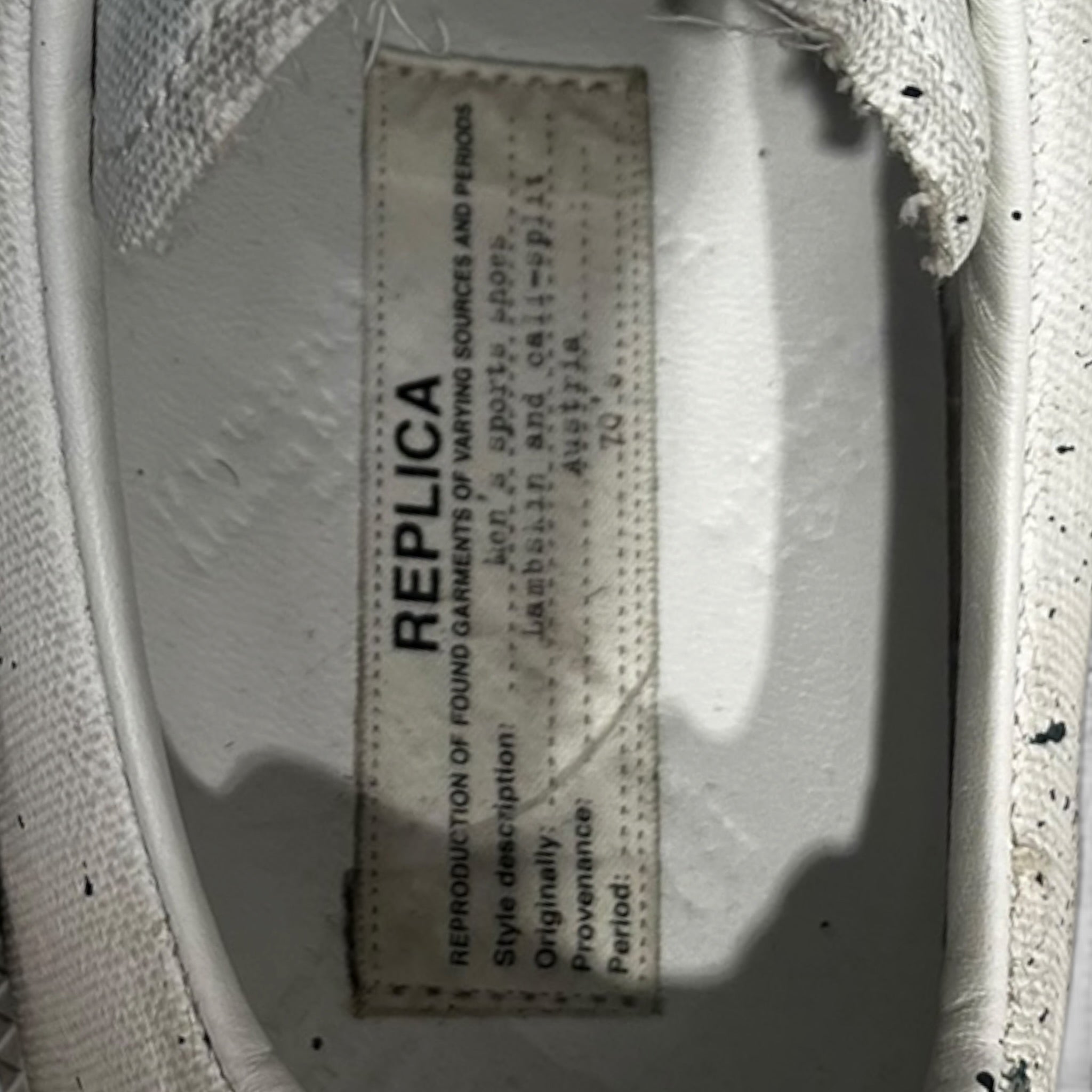 Maison Margiela/Low-Sneakers/EU 44/WHT/Margiela Replica paint splatte view 3