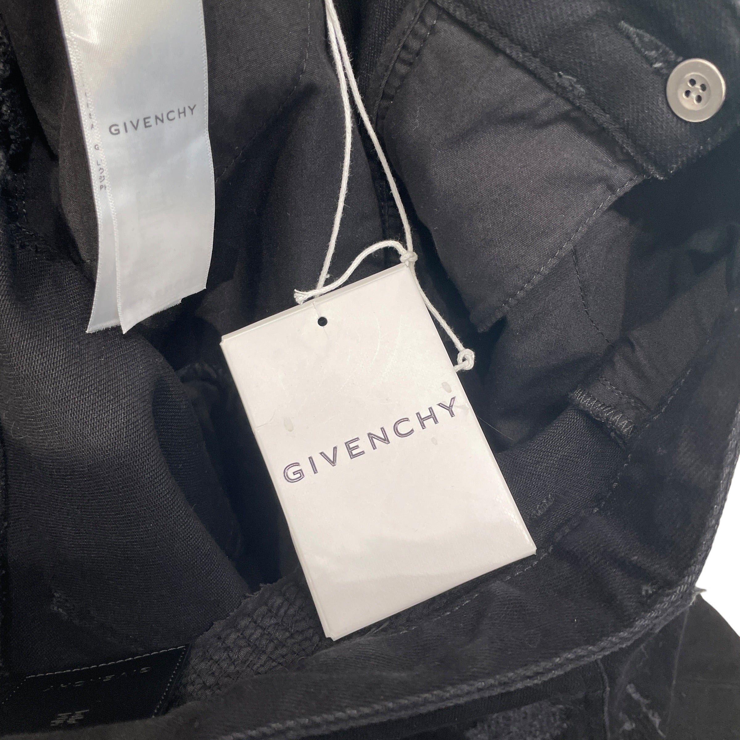 GIVENCHY/Skinny Pants/27/Cotton/BLK/DISTRESSED view 5