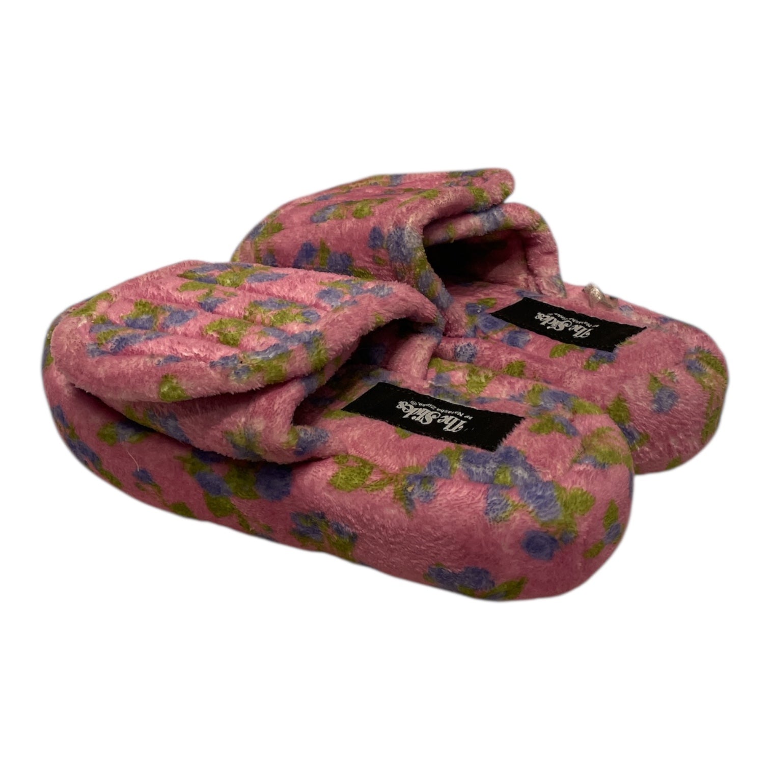 NZ(NATASHA ZINKO)/Sandals/S/Floral Pattern/Cotton/PNK/Open-Toe/the foral slides view 2