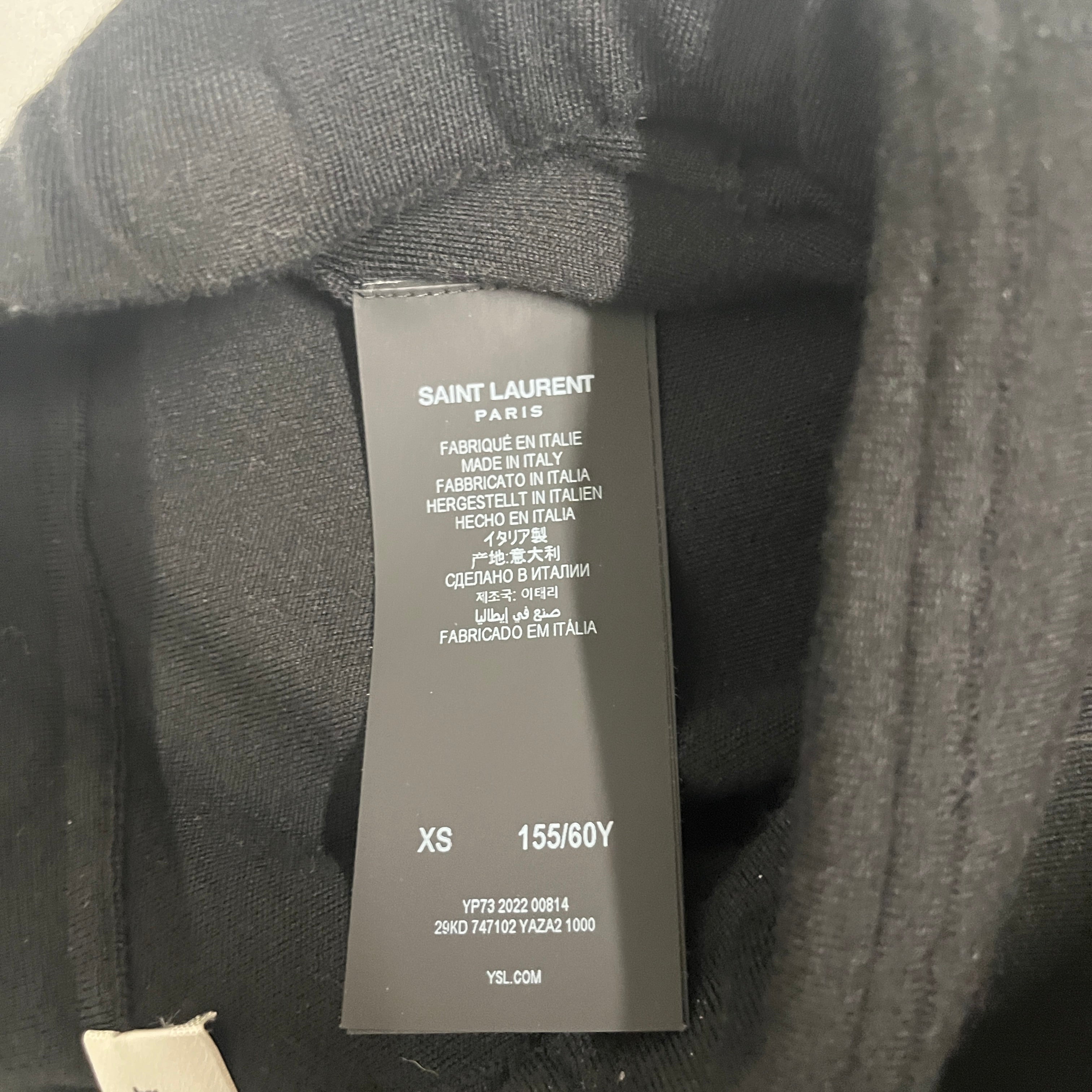 SAINT LAURENT/Bootcut Pants/XS/Cotton/BLK/High-waisted/YP73 2022 00814 view 4