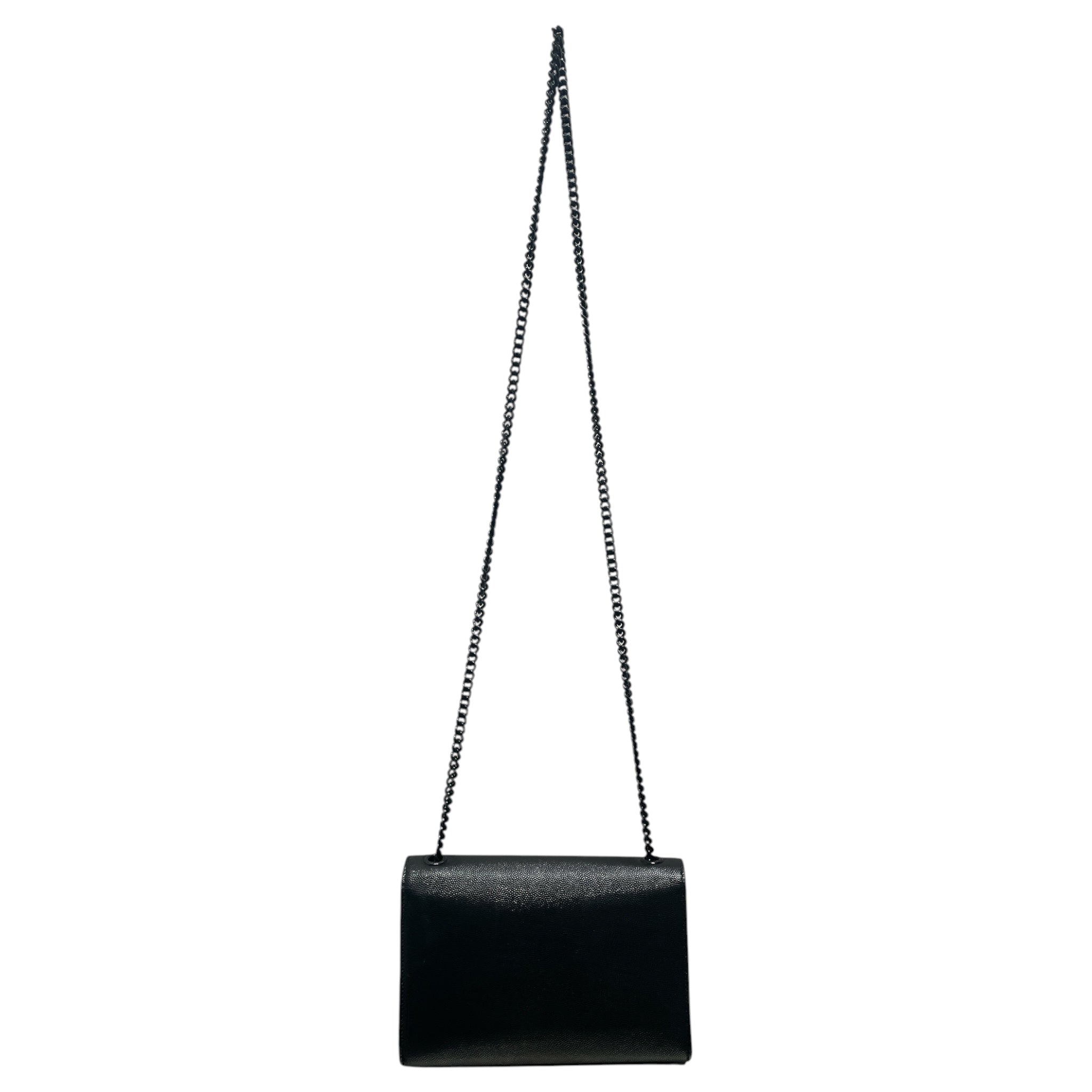 SAINT LAURENT/Cross Body Bag/Leather/BLK/Kate Medium Chain Bag view 2