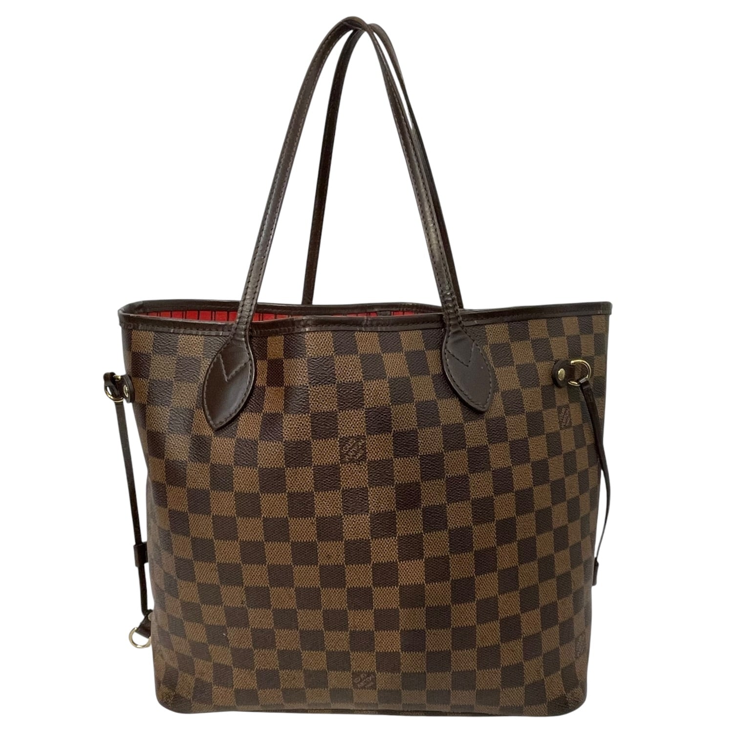 LOUIS VUITTON/Tote Bag/All Over Print/Leather/BRW/DAMIER EBENE NEVERFULL PM view 1