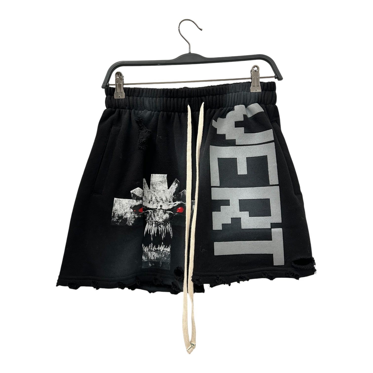 VERTABRAE/Shorts/M/Cotton/BLK/MONSTER CROSS DESIGN view 1