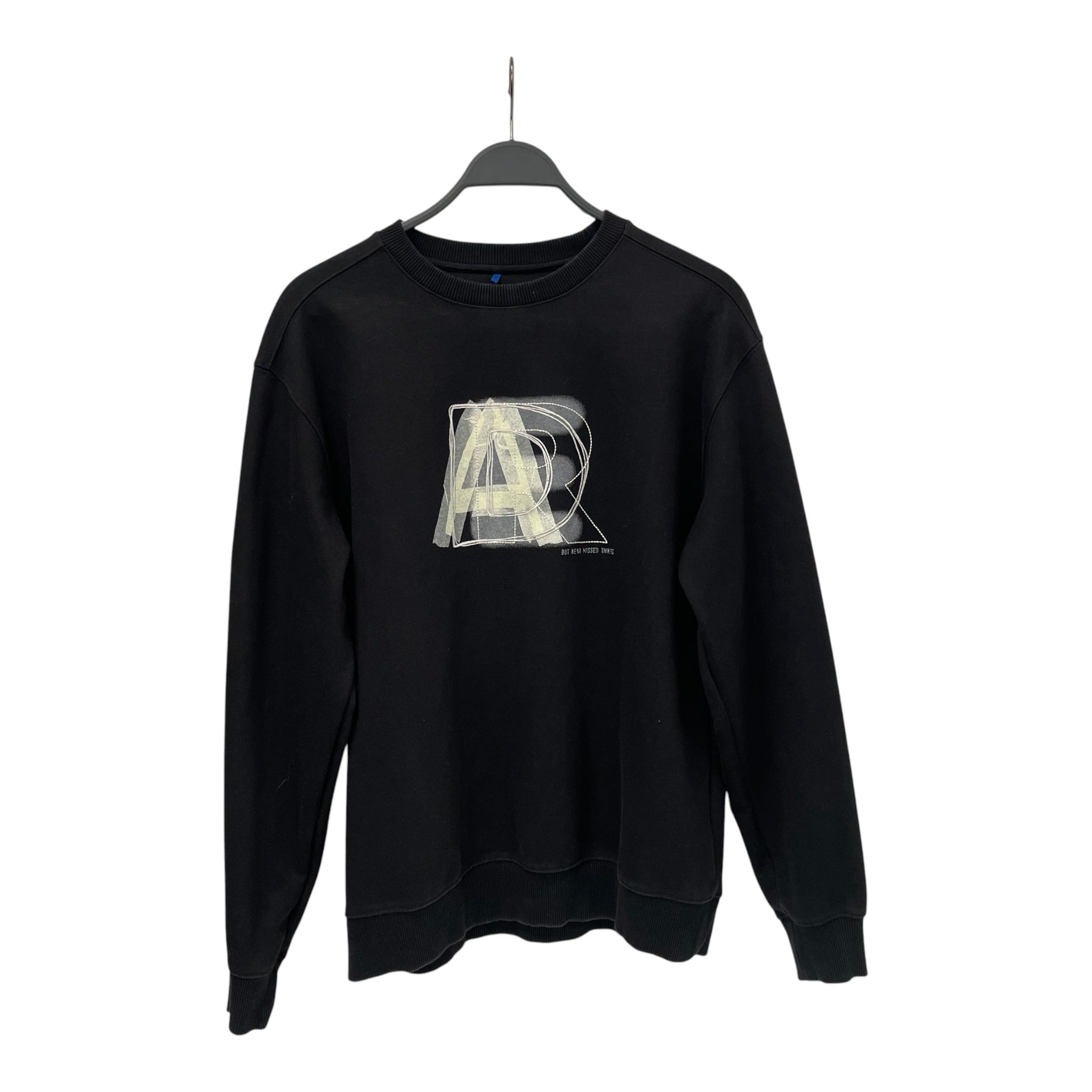 ADER ERROR/Sweatshirt/1/Cotton/BLK/ BUT NEAR MISSED THINGS GRAPHI view 1