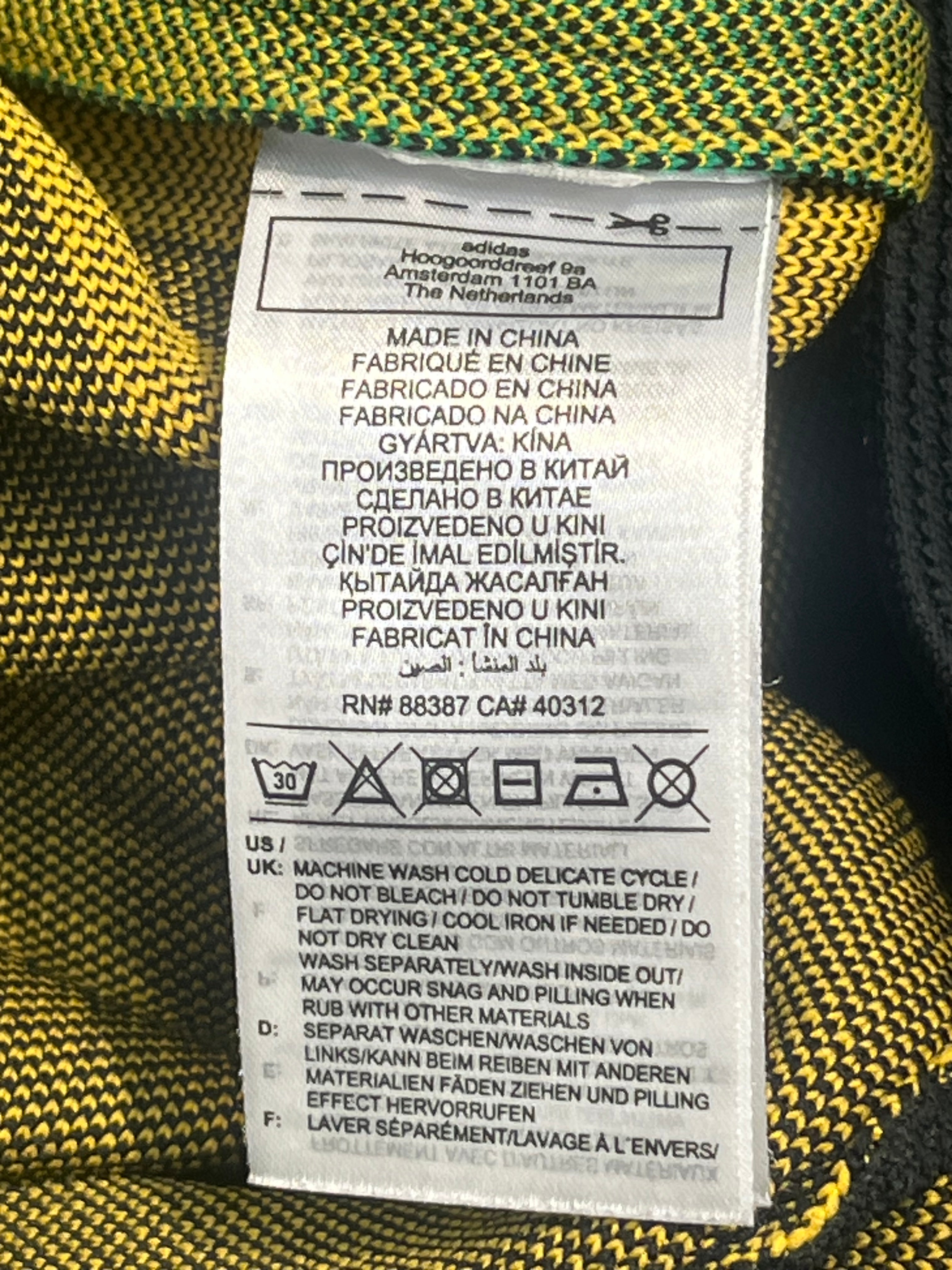 WALES BONNER/adidas/Pants/L/Polyester/BLK/BLACK YELLOW TRACK PANTS view 4