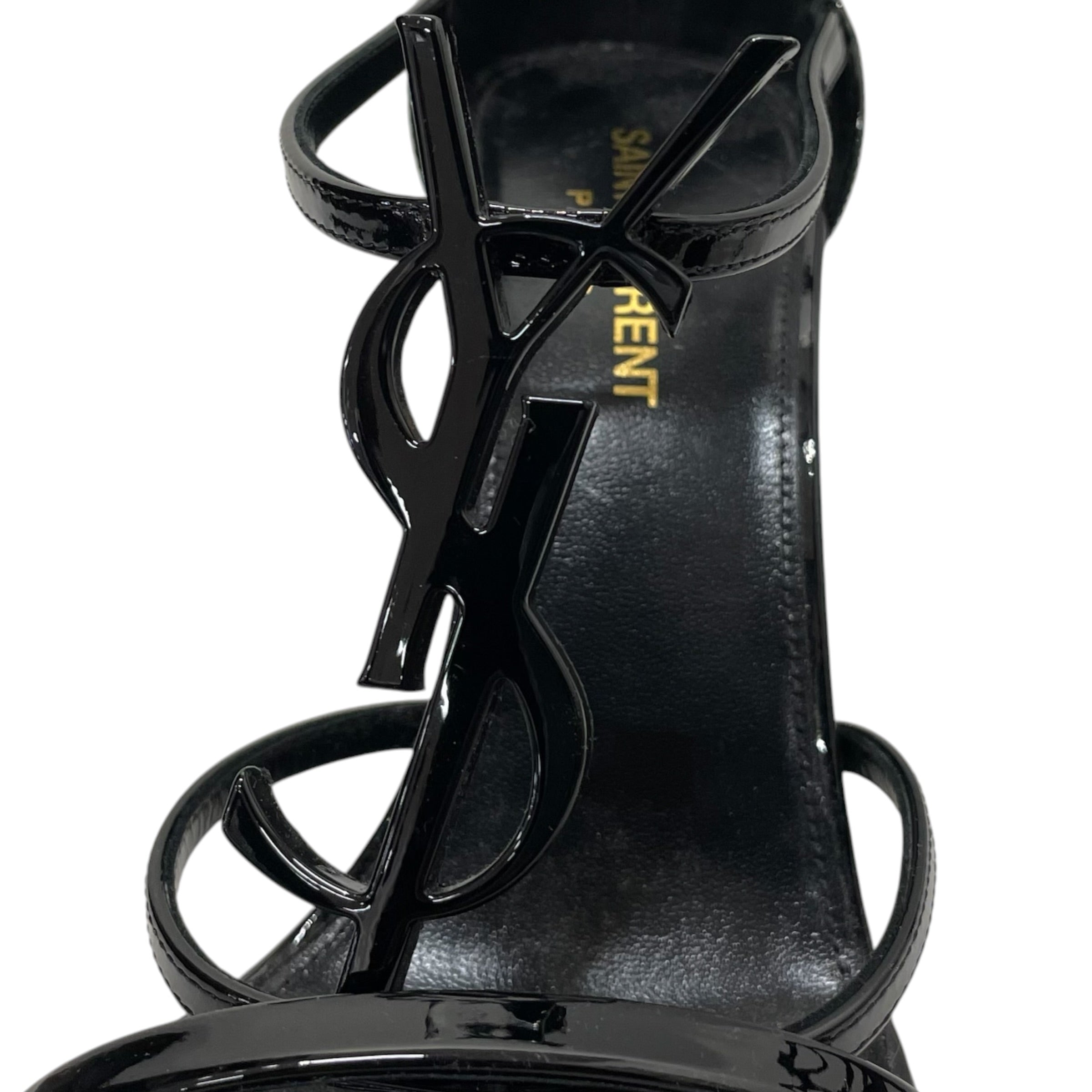 SAINT LAURENT/Heels/EU 38.5/Acrylic/BLK/Ankle Strap/ view 7