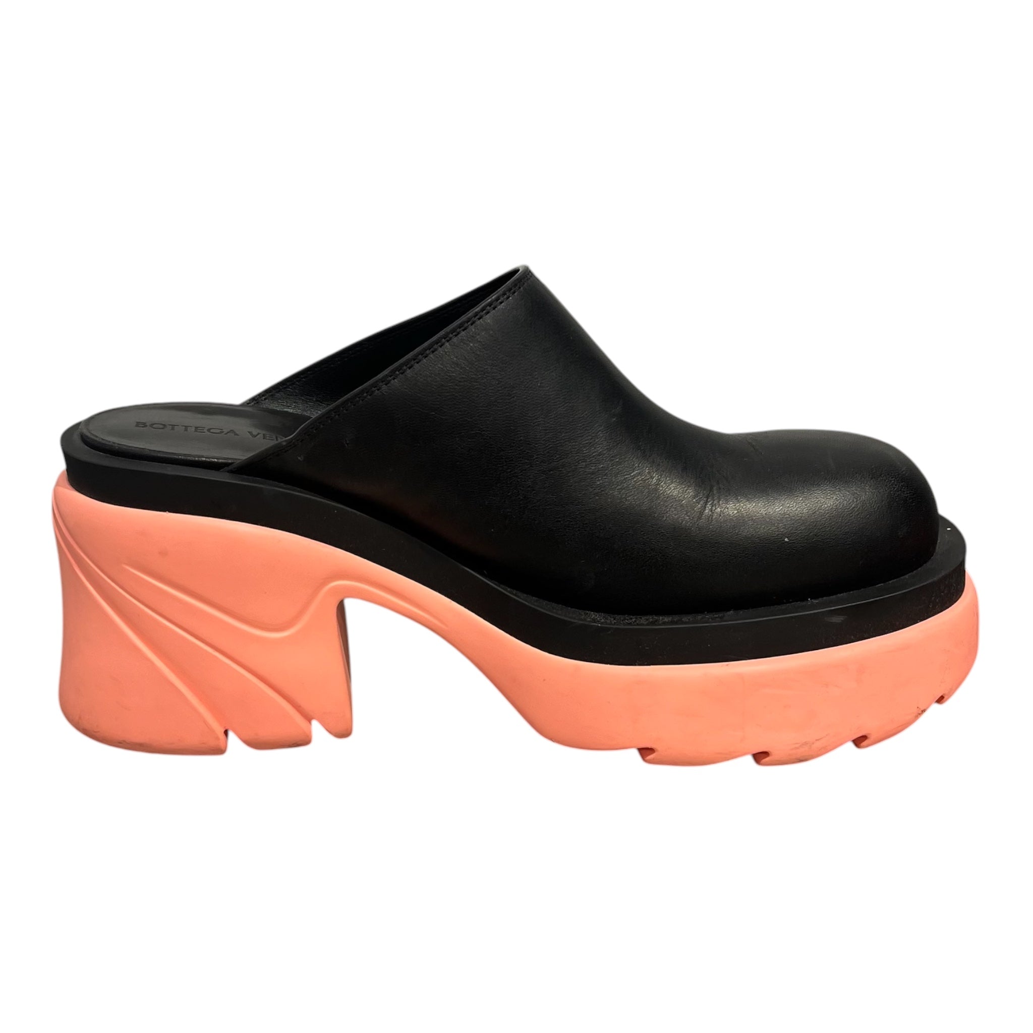 BOTTEGA VENETA/Sandals/Leather/BLK/BLACK & PINK FLASH MULES view 5