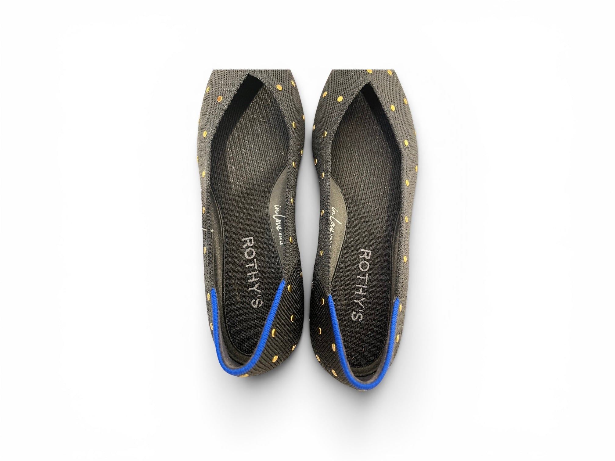 Rothy's/Flat Shoes/US 6/Cotton/BLK/Gold rivets view 3