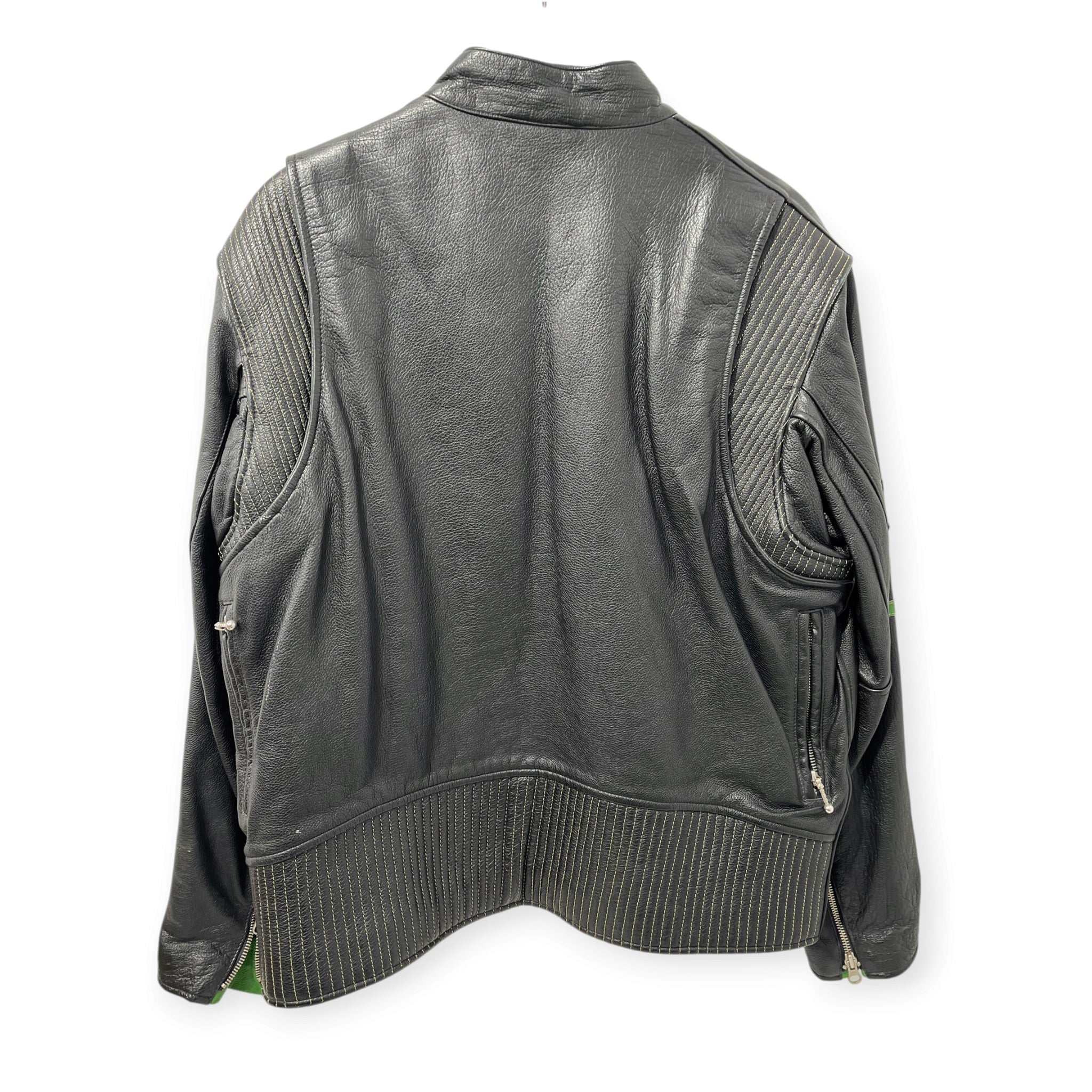 AVIREX/Leather Jkt/M/Leather/BLK/Graphic/GREEN ACCENTS 63 MOTO view 2