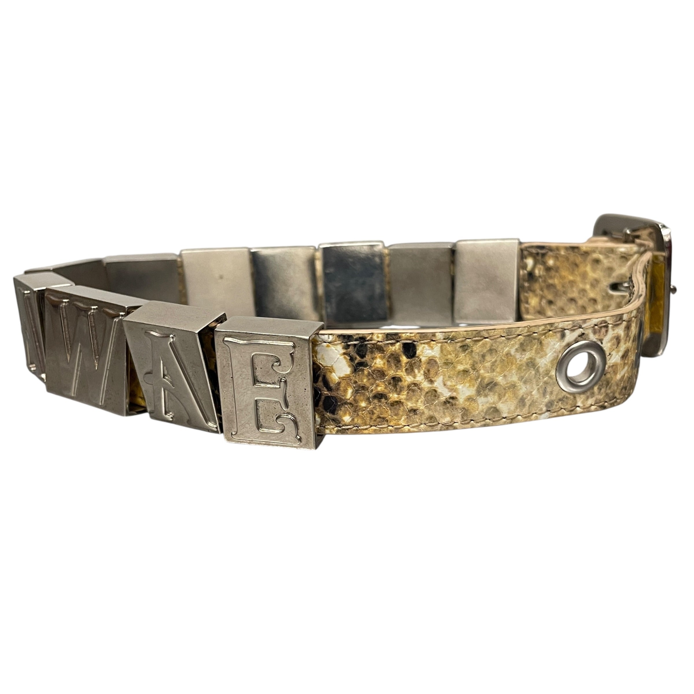 CHOPOVA LOWENA/Leather/BEG/L's/PYTHON BUCKLED CHOKER view 2