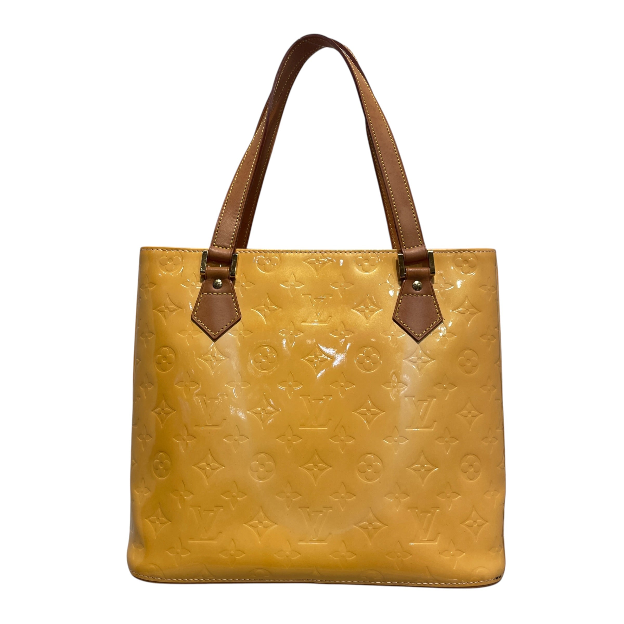 LOUIS VUITTON/Hand Bag/Monogram/Leather/YEL/Vernis Tote view 1