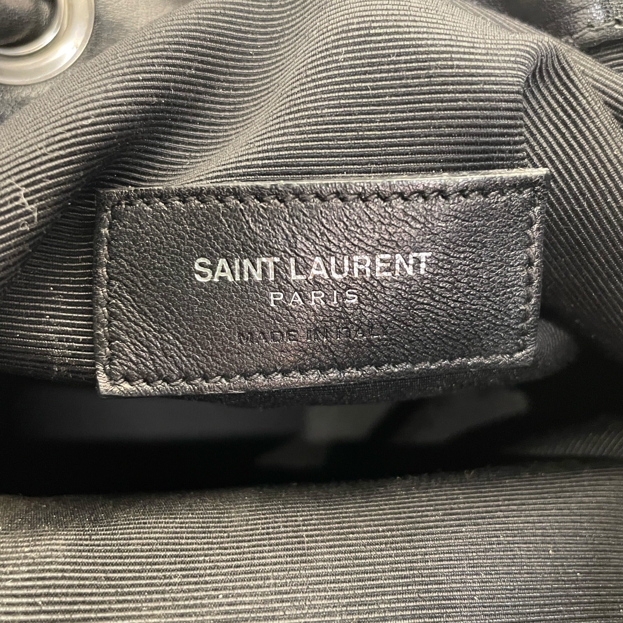 SAINT LAURENT/Bag/Leather/BLK/RIDER BUCKET BAG view 6