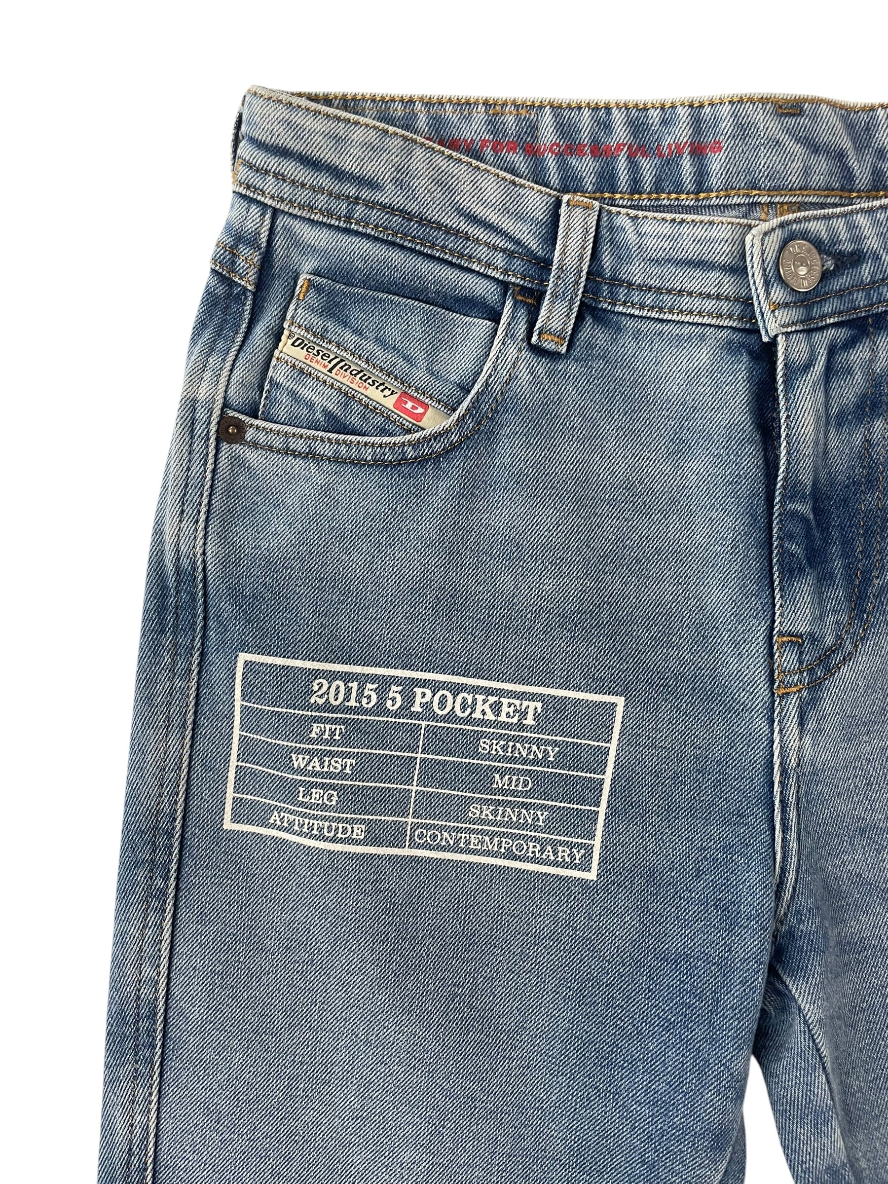 DIESEL/Skinny Pants/26/Graphic/Cotton/BLU/2015 5 POCKET SKINNY view 3