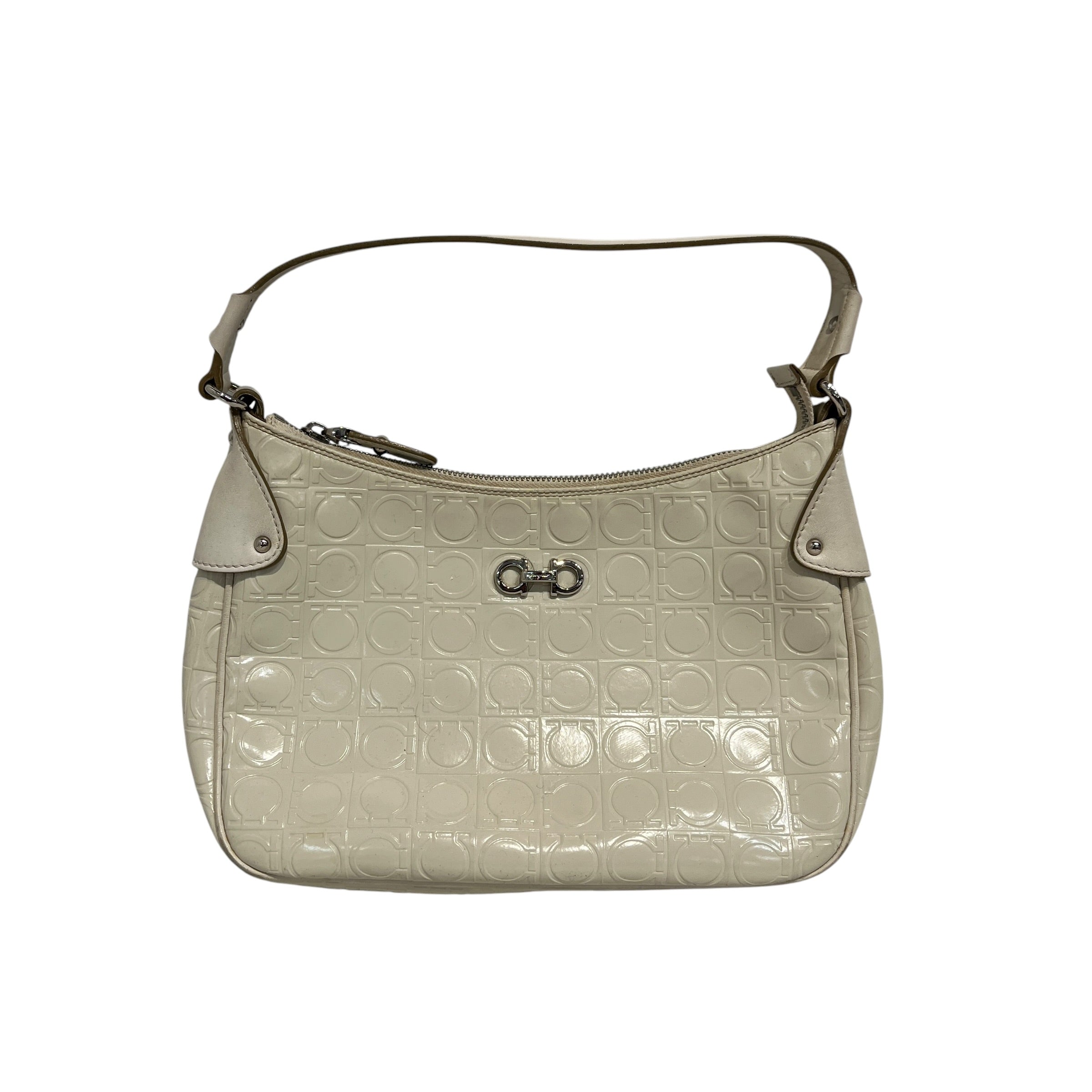Salvatore Ferragamo/Hand Bag/Monogram/Leather/WHT/AU21 B472 view 1