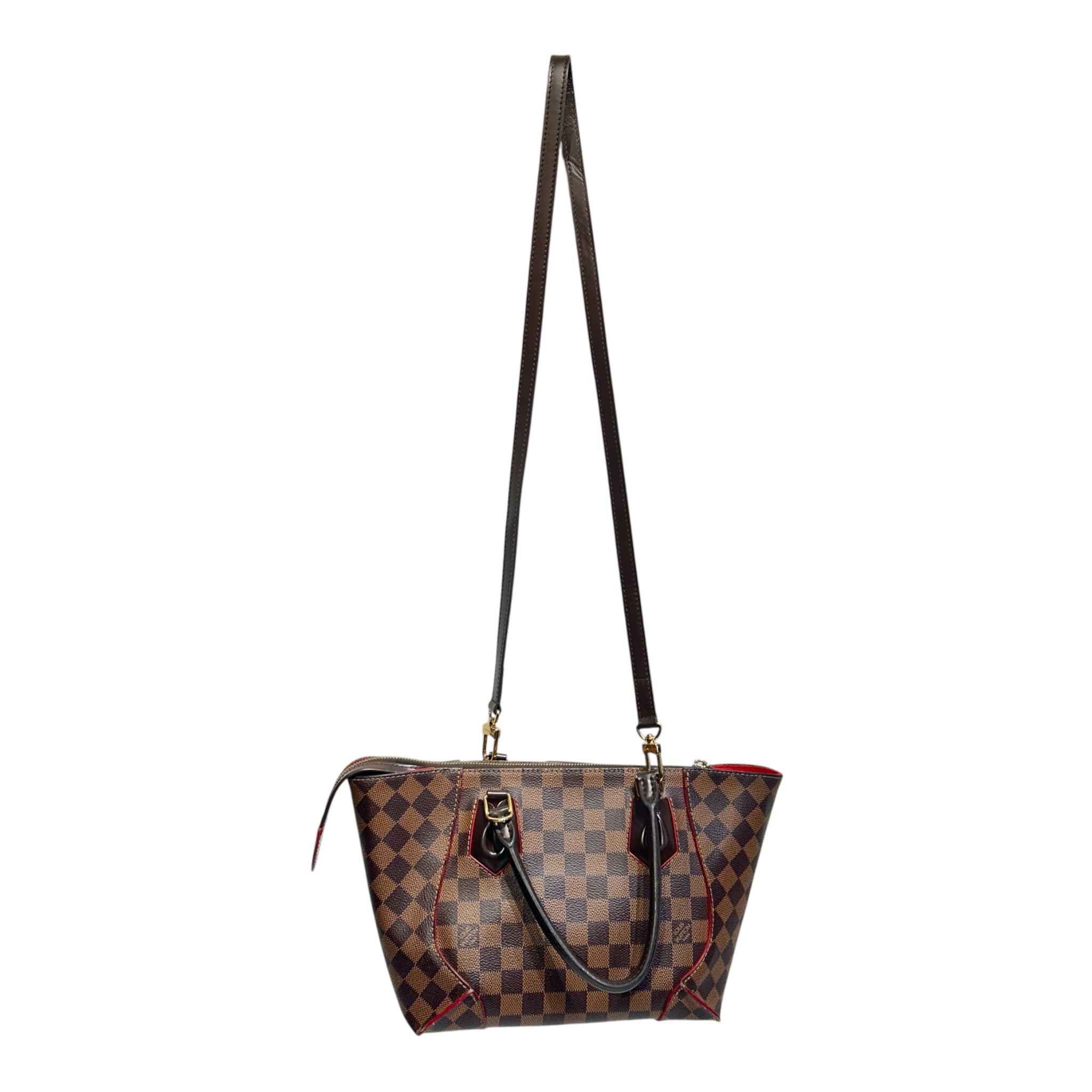 LOUIS VUITTON/Tote Bag/Plaid/Leather/BRW/damier ebene caissa view 2