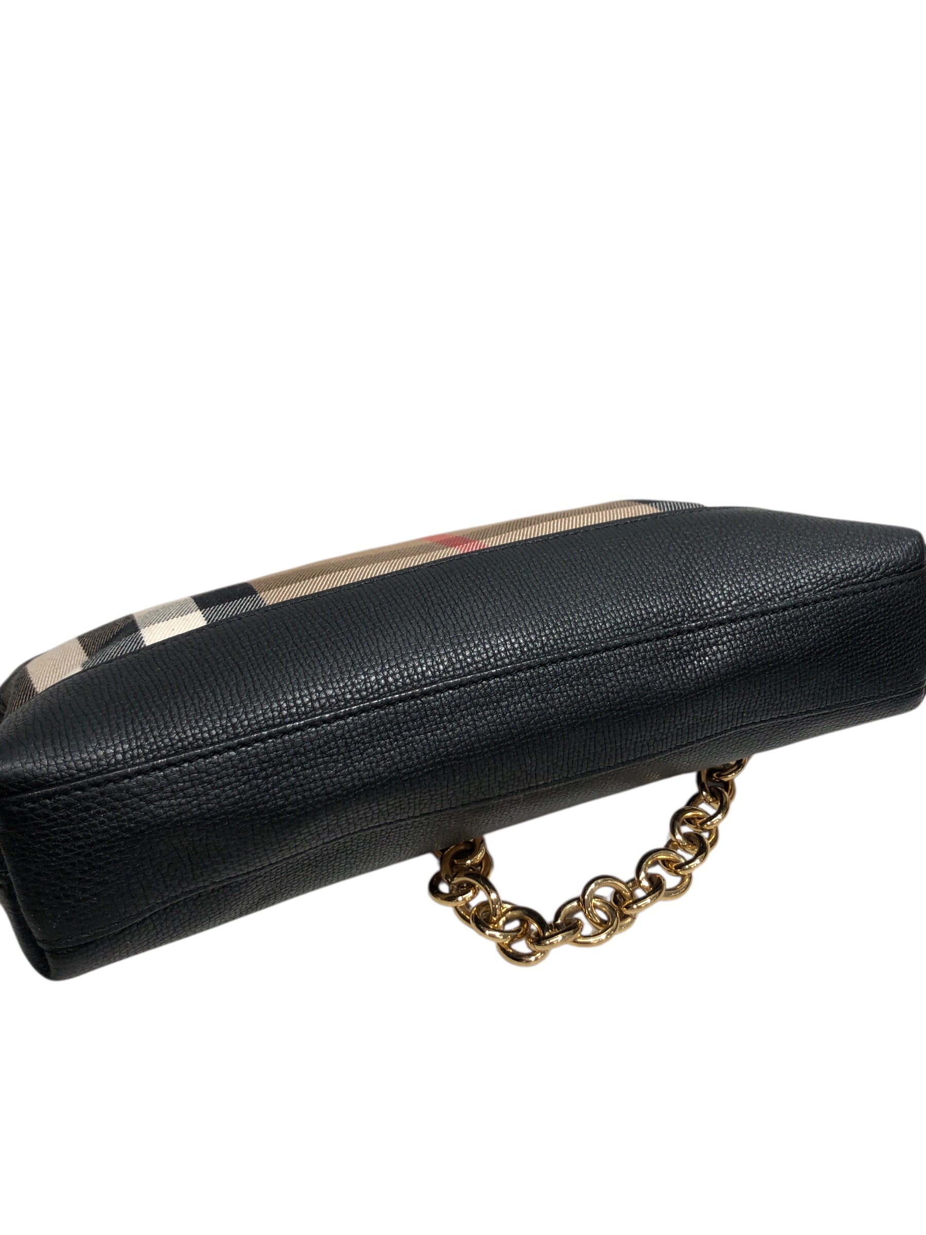 BURBERRY/Bag/Leather/BLK/plaid-lined Abingdon view 3