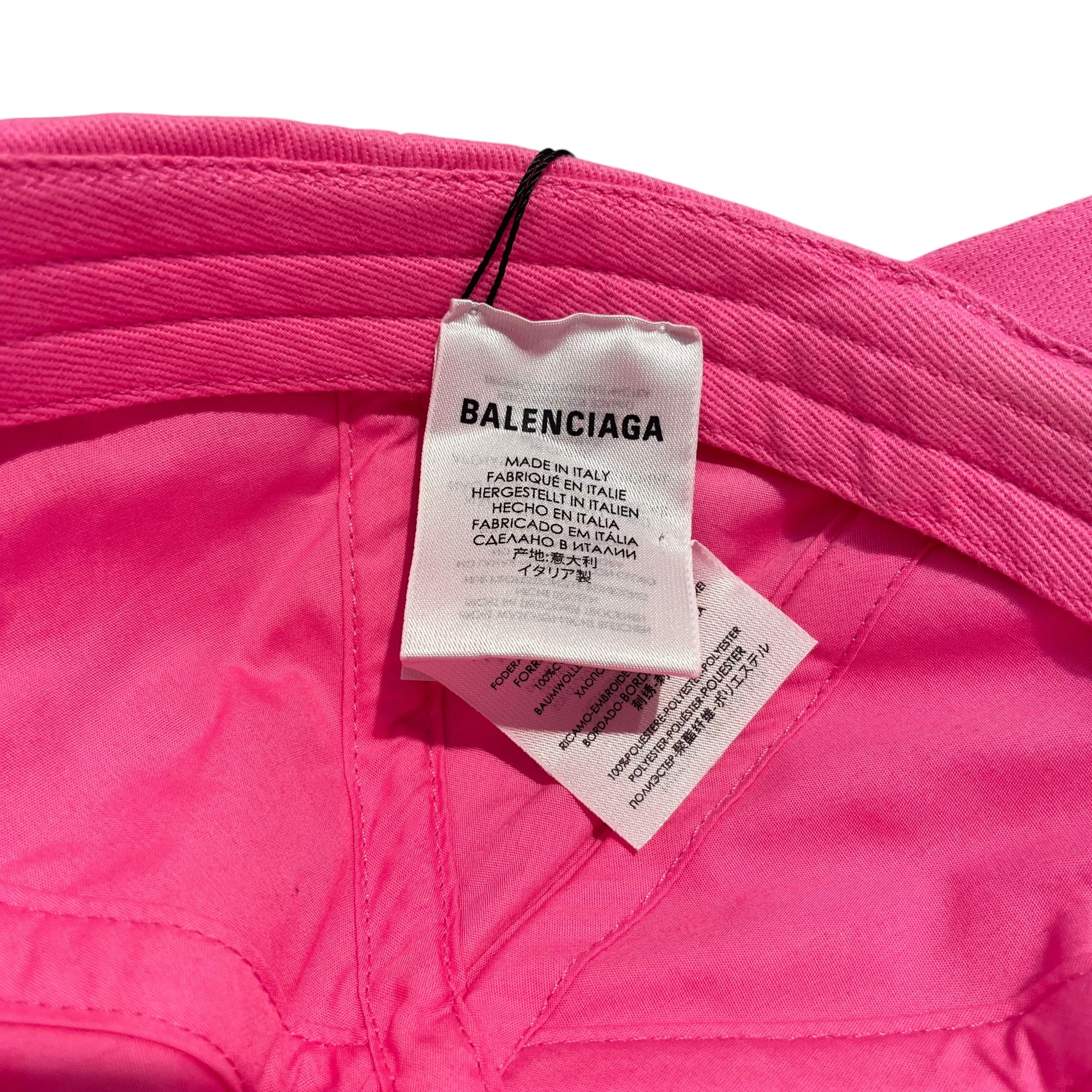 BALENCIAGA/Cap/Cotton/PNK/BLK LOGO view 2