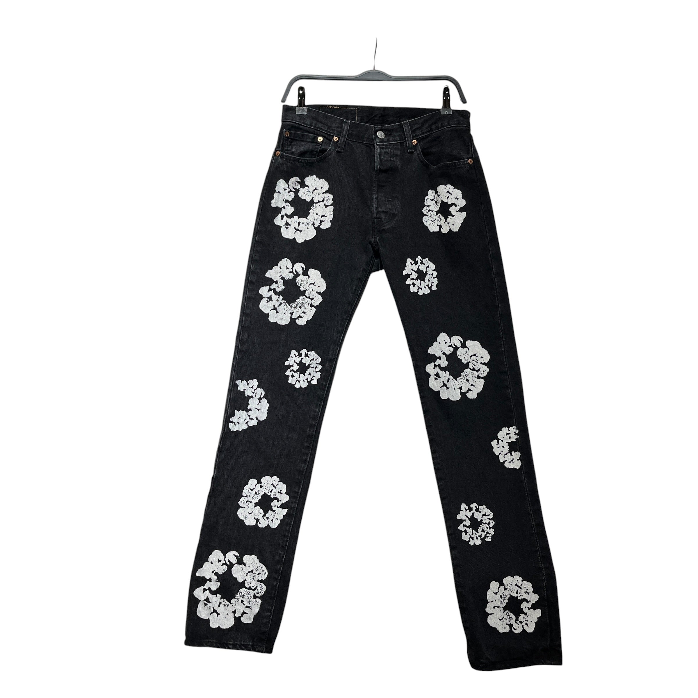 DENIM TEARS/Straight Pants/30/Denim/BLK/Denim Tears x Levis Wreath 501 view 1