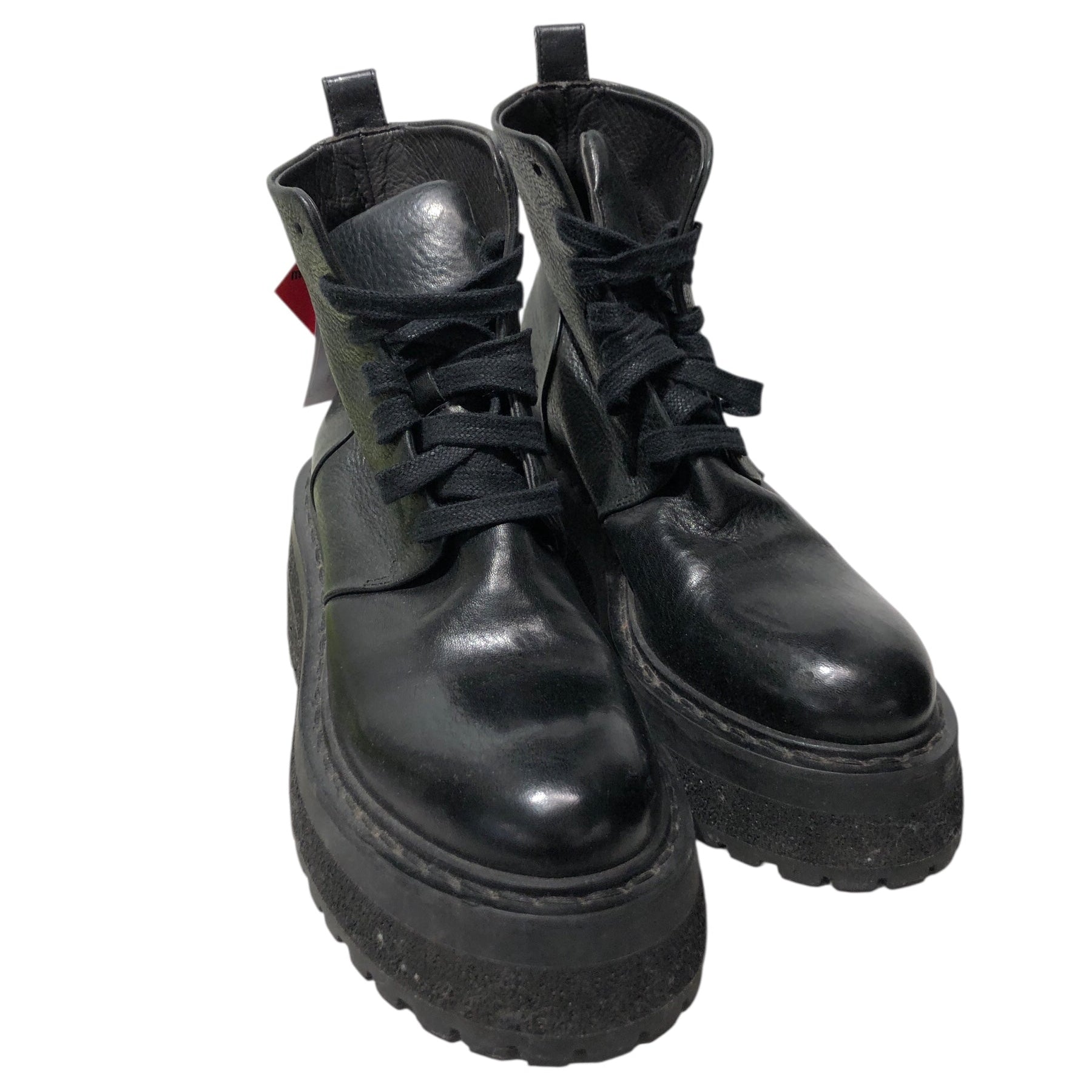 Marsell/Lace Up Boots/EU 37/Leather/BLK/Lug-Sole Chunky Sole view 1