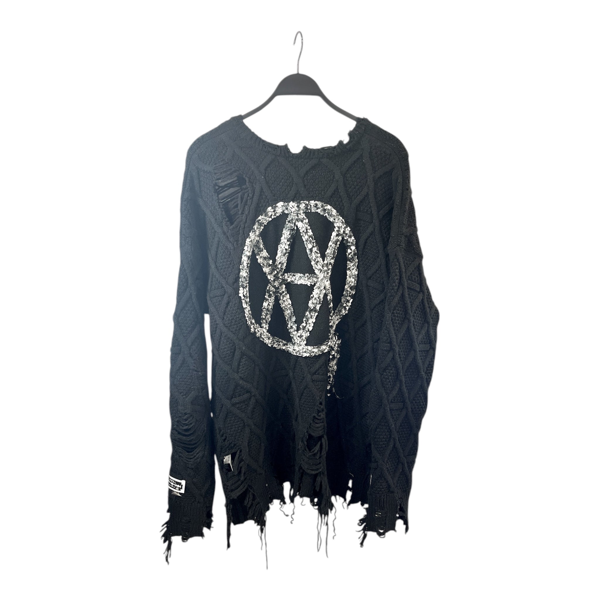 KIDILL/Heavy Sweater/Graphic/Wool/BLK/ view 2