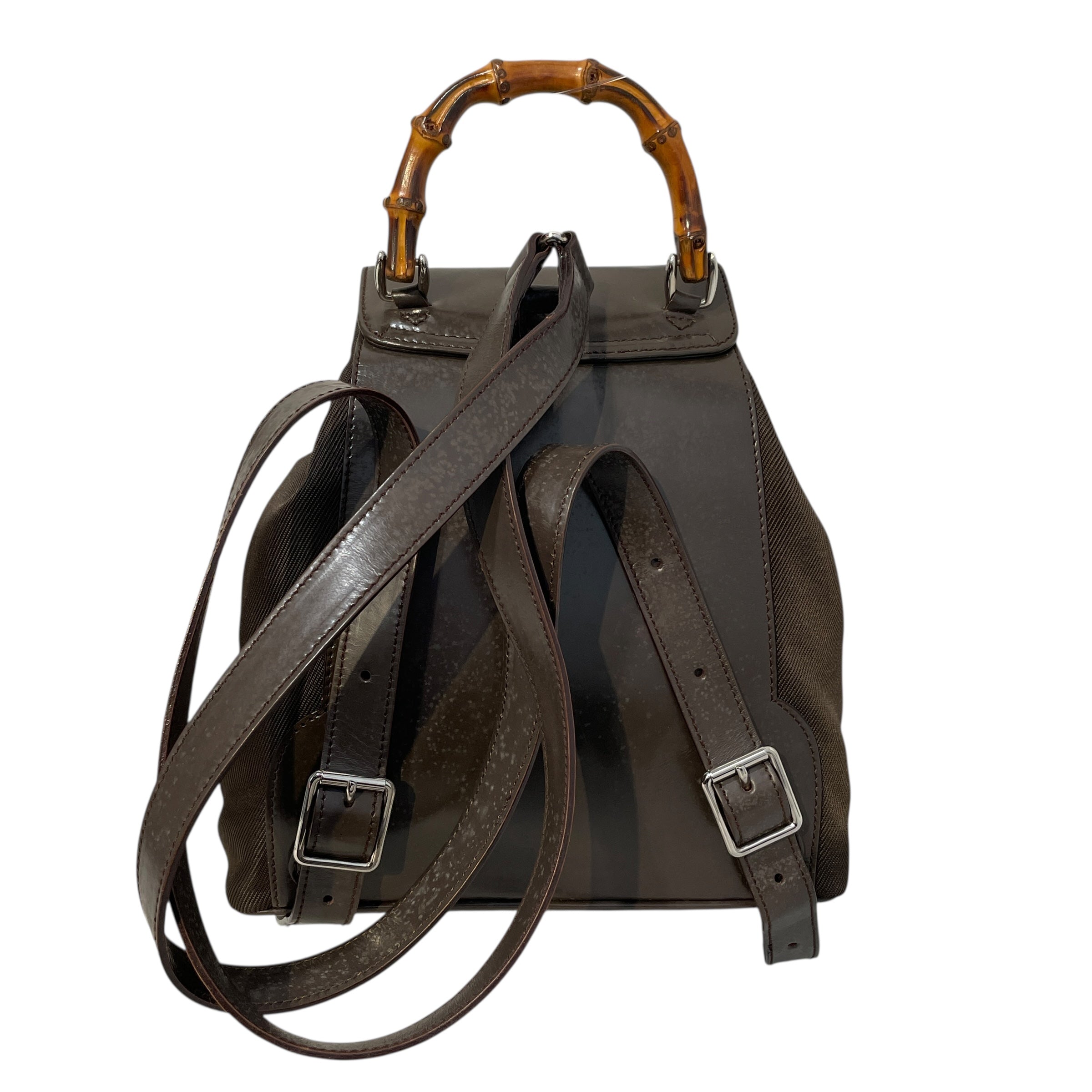 GUCCI/Backpack/Nylon/GRN/Bambo BackpAck view 2