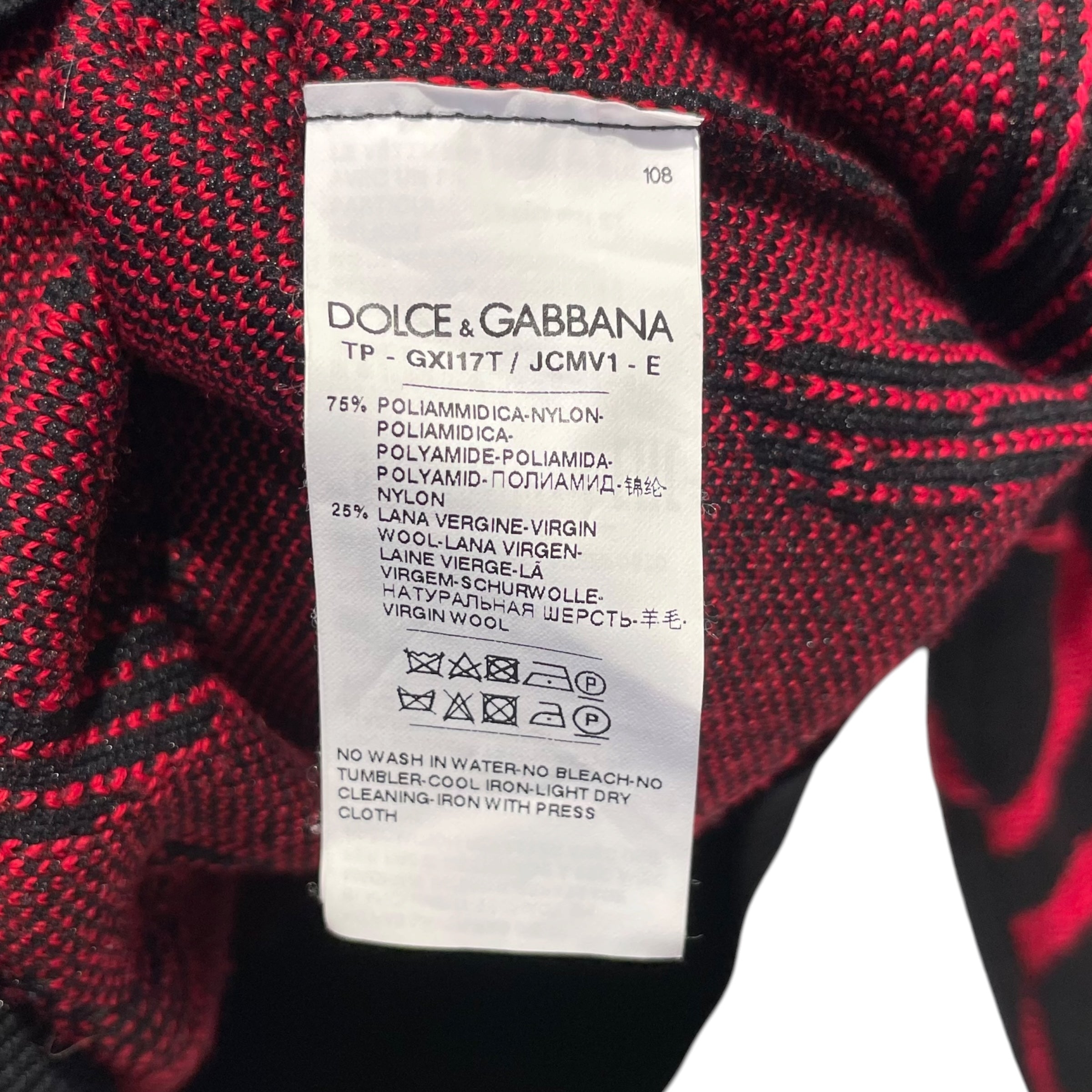 DOLCE&GABBANA/Sweatshirt/M/All Over Print/Nylon/BLK/RED LETTER LOGO SWEATSHIRT view 4