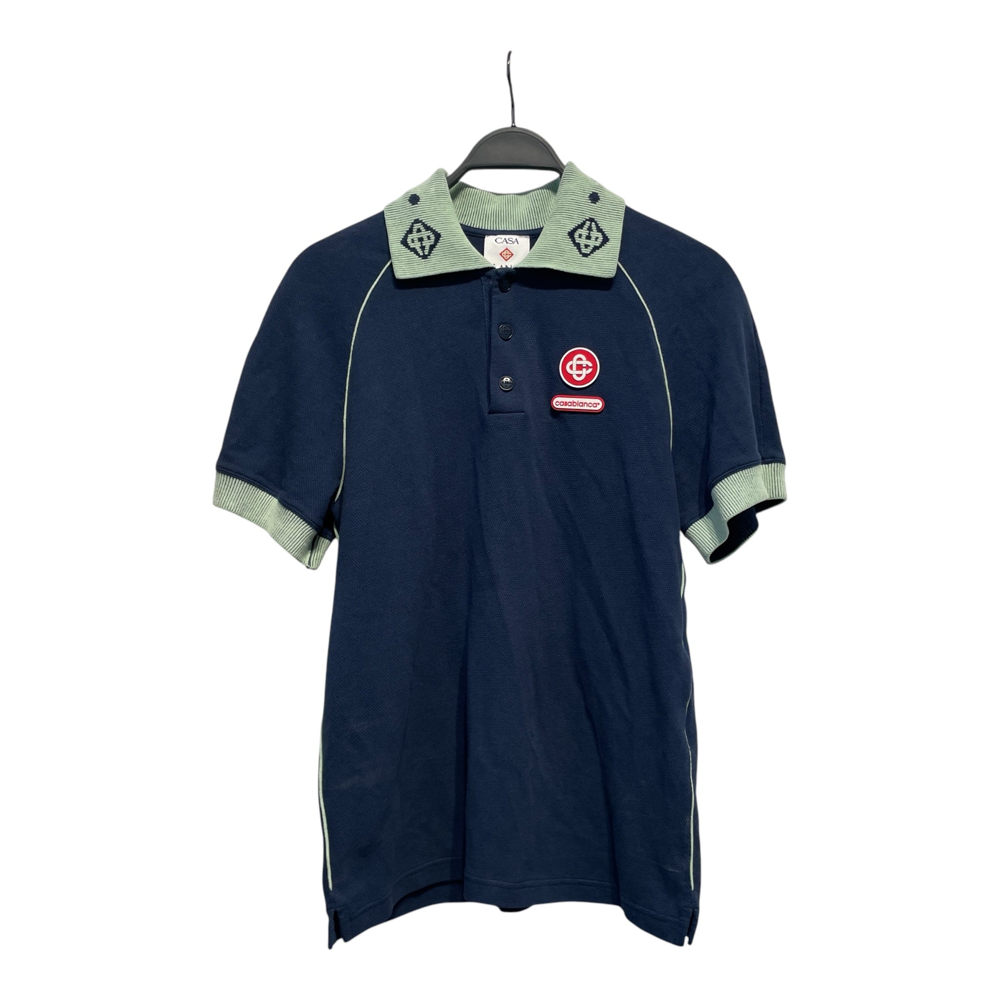 CASABLANCA/Polo Shirt/M/Cotton/NVY/CHENILLE COLLAR view 1