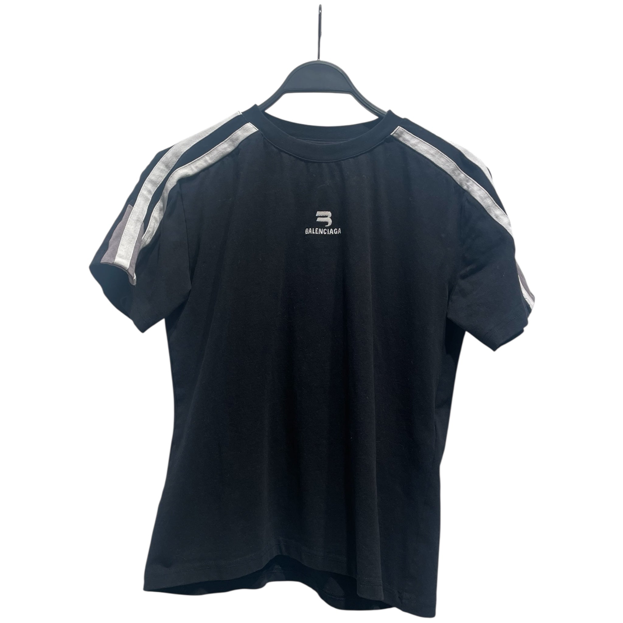 BALENCIAGA/T-Shirt/XL/Cotton/BLK/fw22 lost tape sporty b view 1