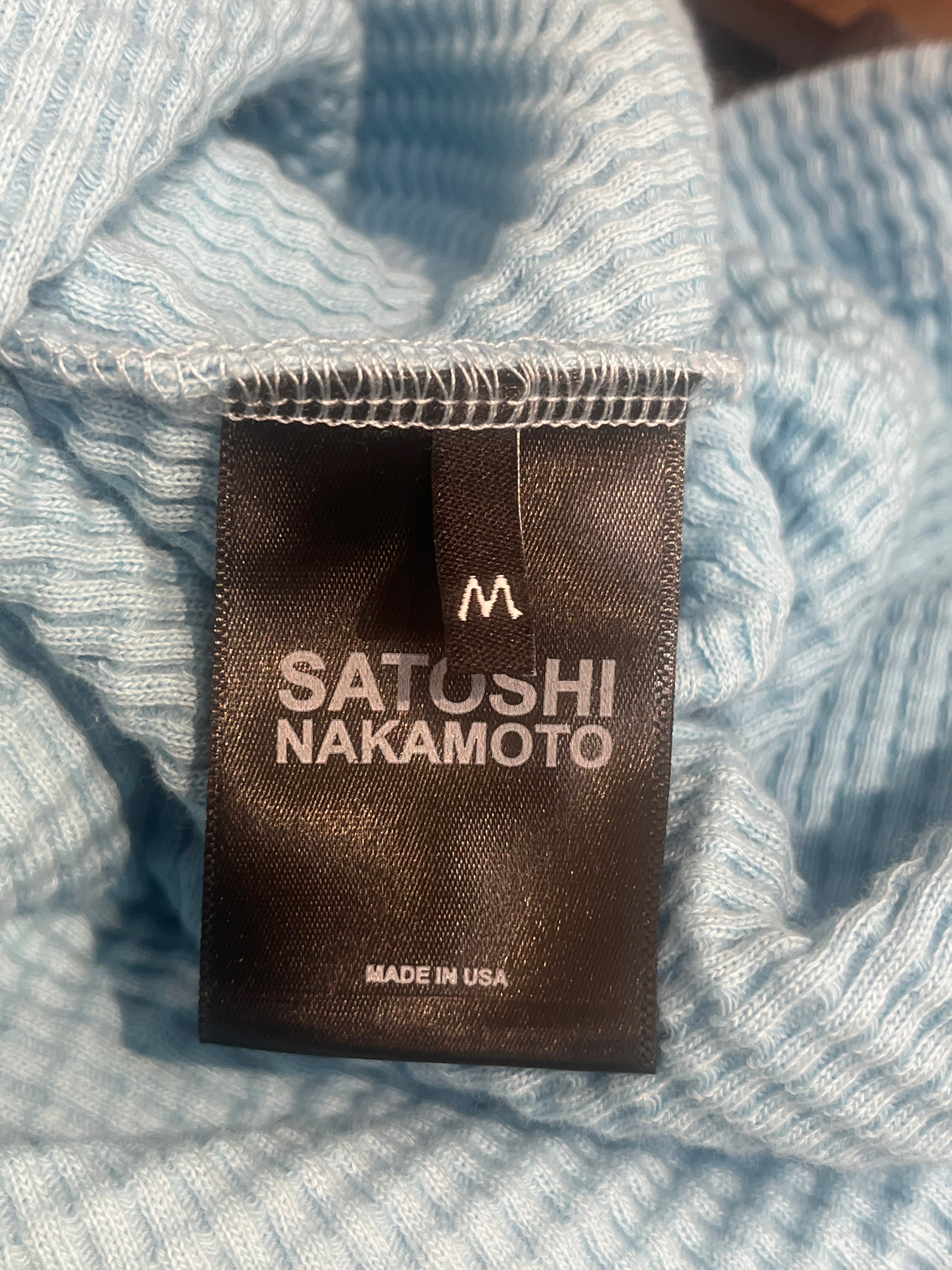 SATOSHI NAKAMOTO/Sweatshirt/M/Graphic/Cotton/BLU/RACING WINGS COLORBLOCK WAFFLE view 4
