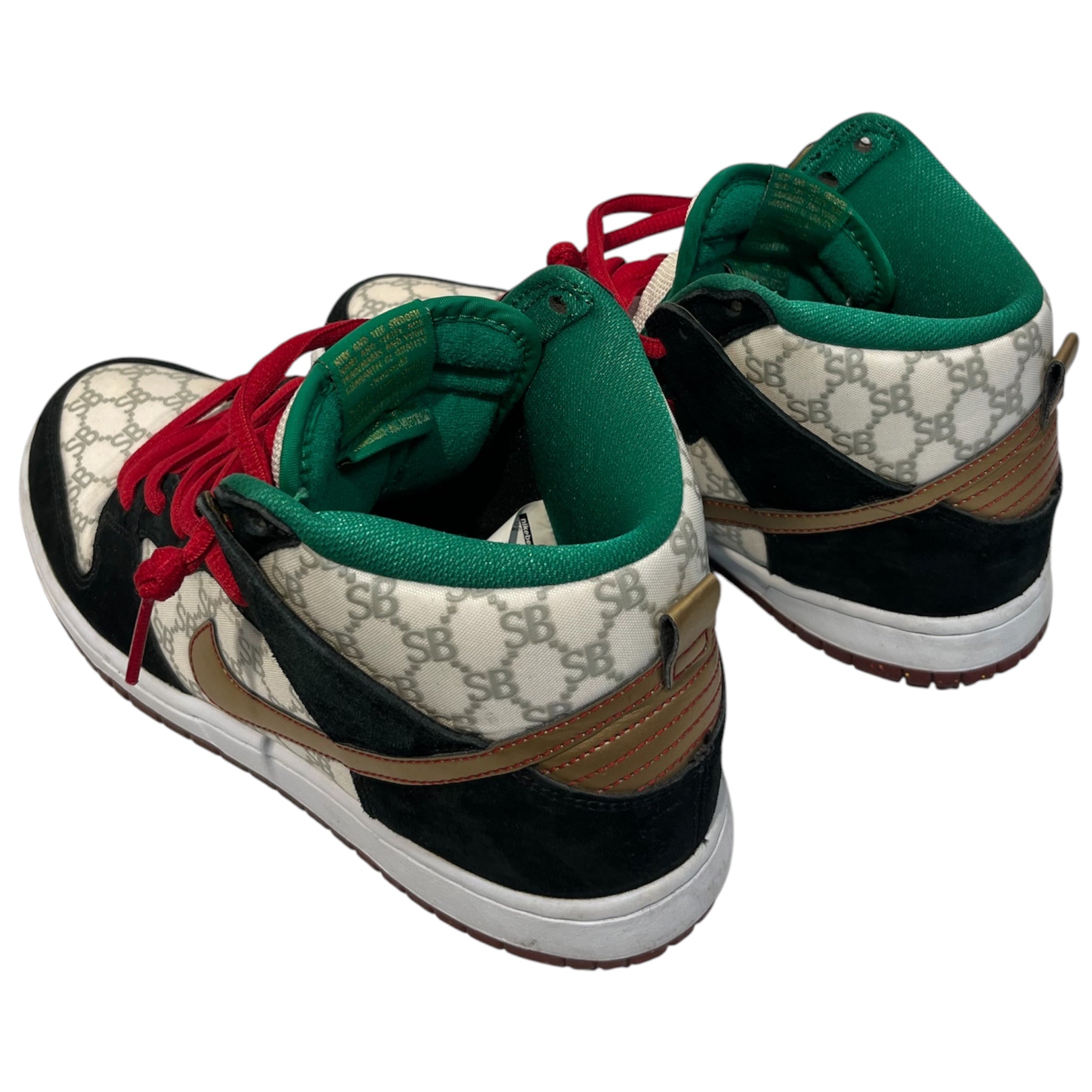 NIKE/DUNK HIGH PREMIUM SB/Hi-Sneakers/US 8/Plaid/Suede/BLK/313171-170 view 2