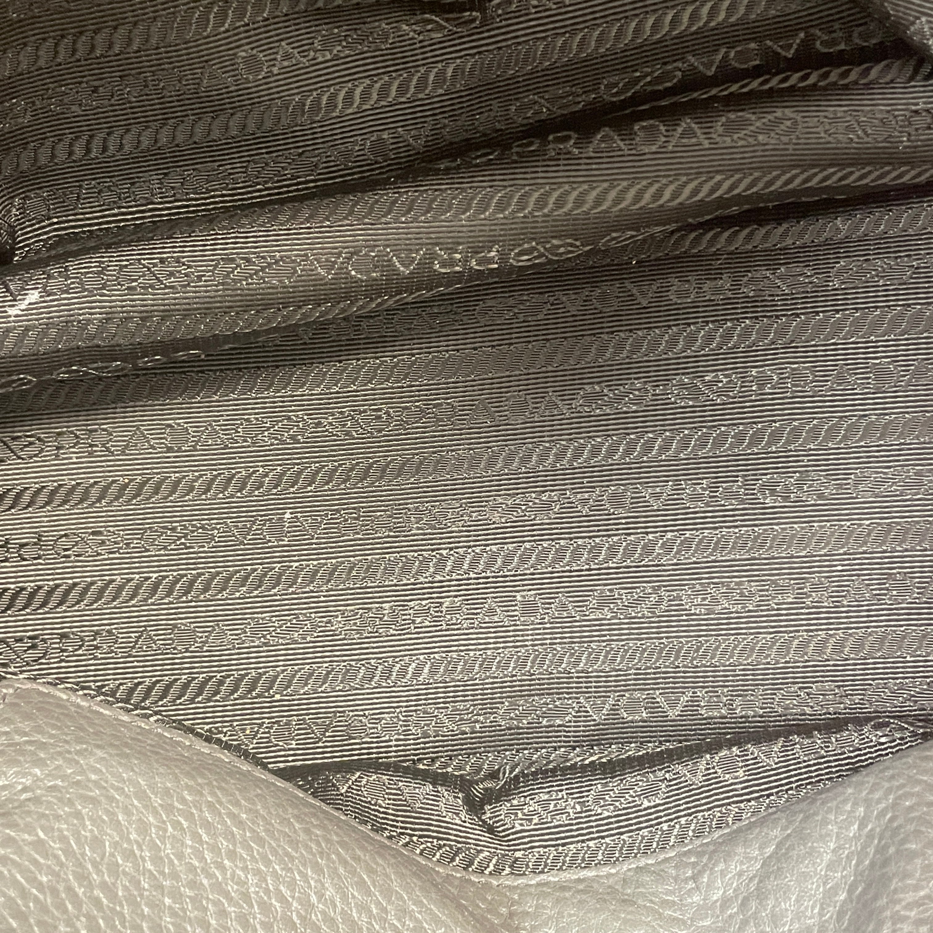PRADA/Hand Bag/Leather/GRY/SAFFIANO LEATHER BAG view 5