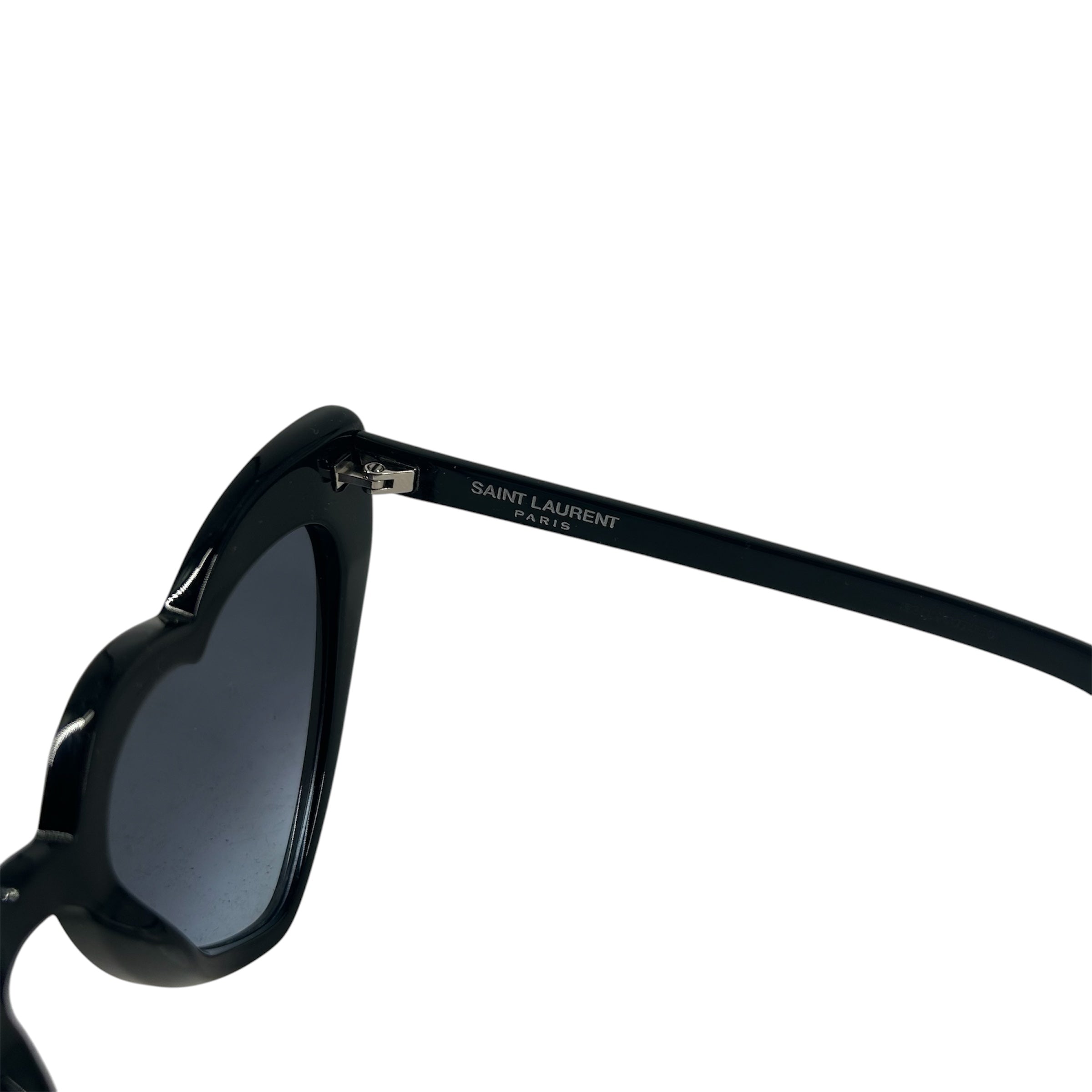 SAINT LAURENT/Sunglasses/Plastic/BLK/heart shaped view 3