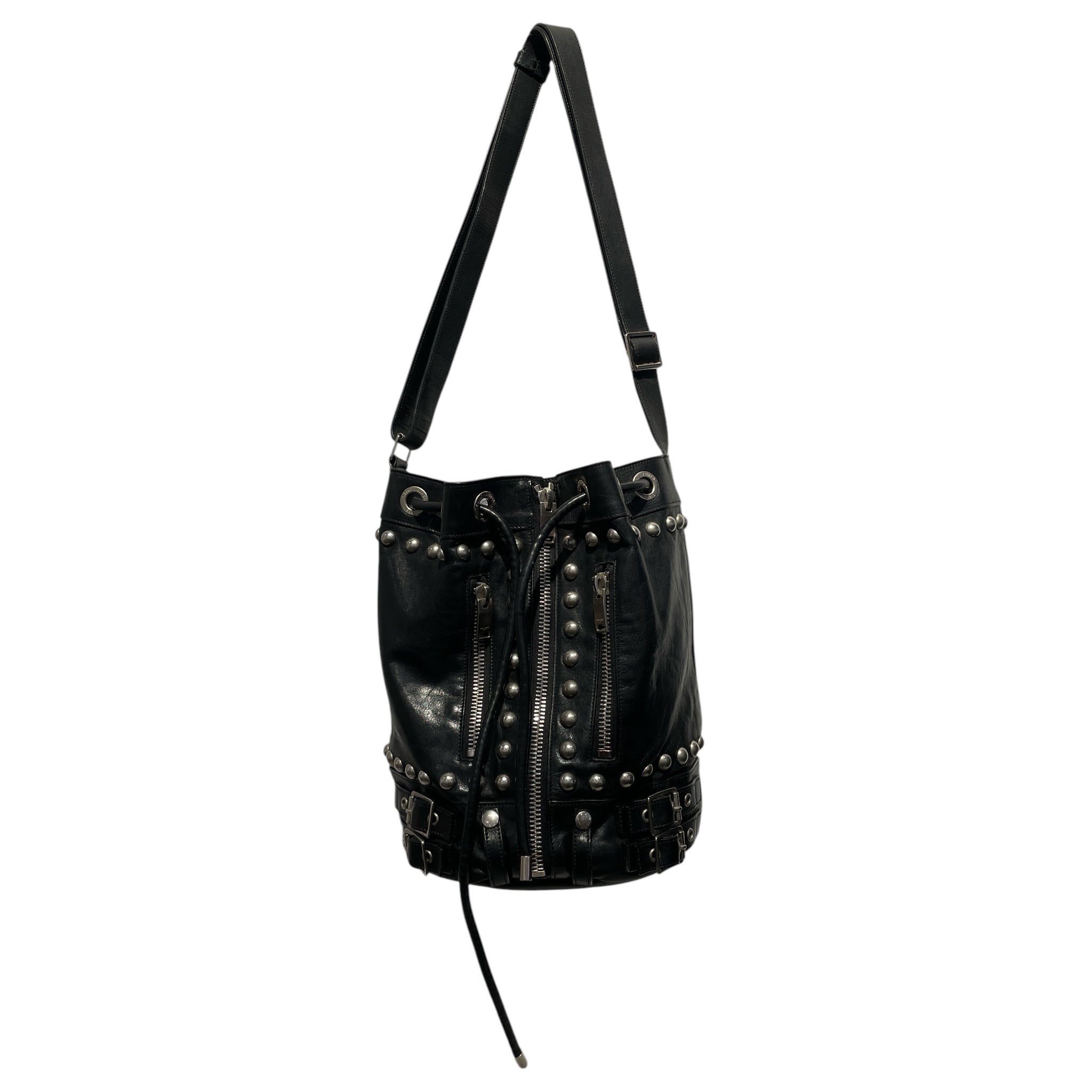 SAINT LAURENT/Bag/Leather/BLK/RIDER BUCKET BAG view 1