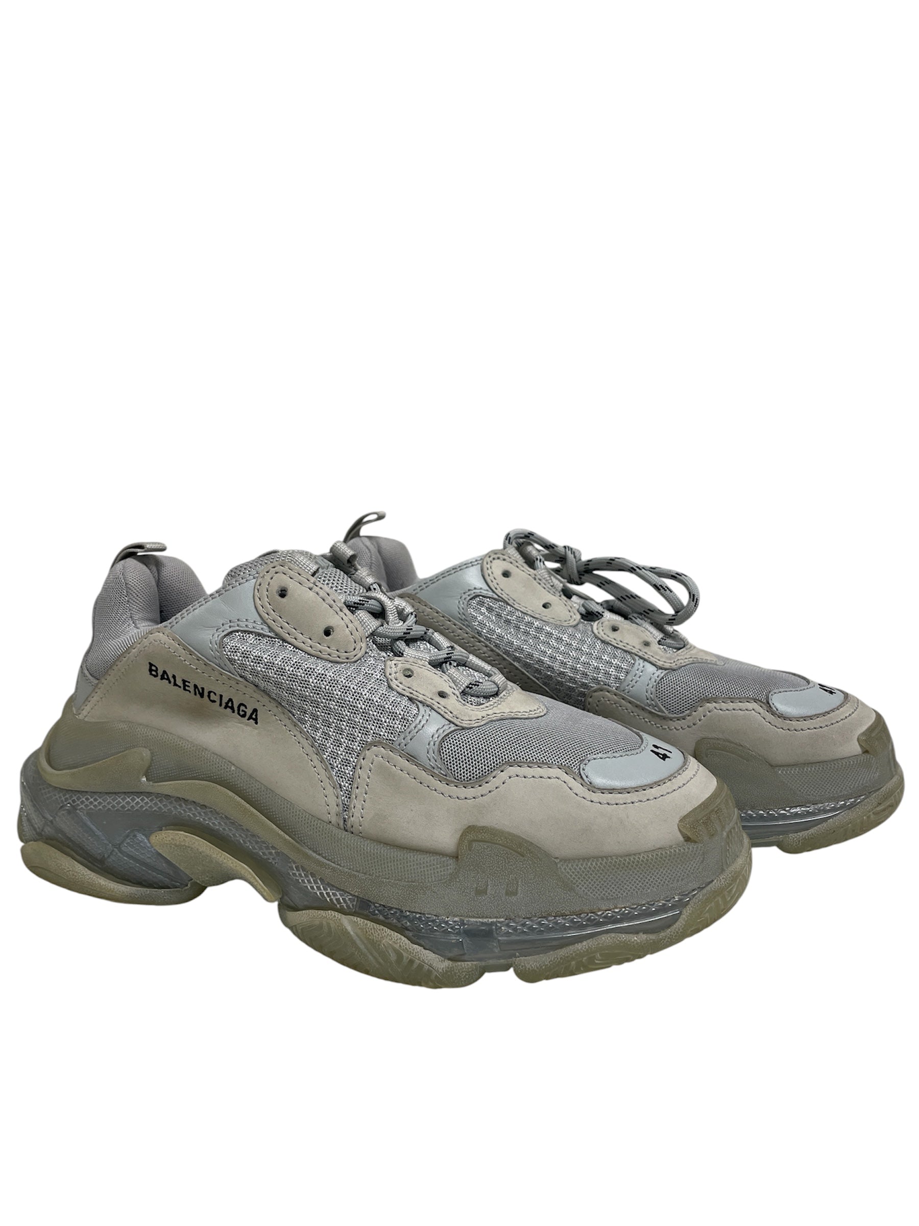 BALENCIAGA/Low-Sneakers/US 8/SLV/41 TRIPLE S view 1