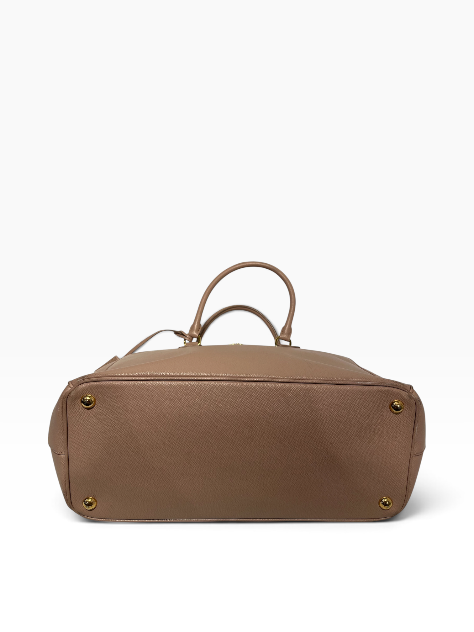 PRADA/Hand Bag/Leather/BEG/Saffian tote W/strap view 6