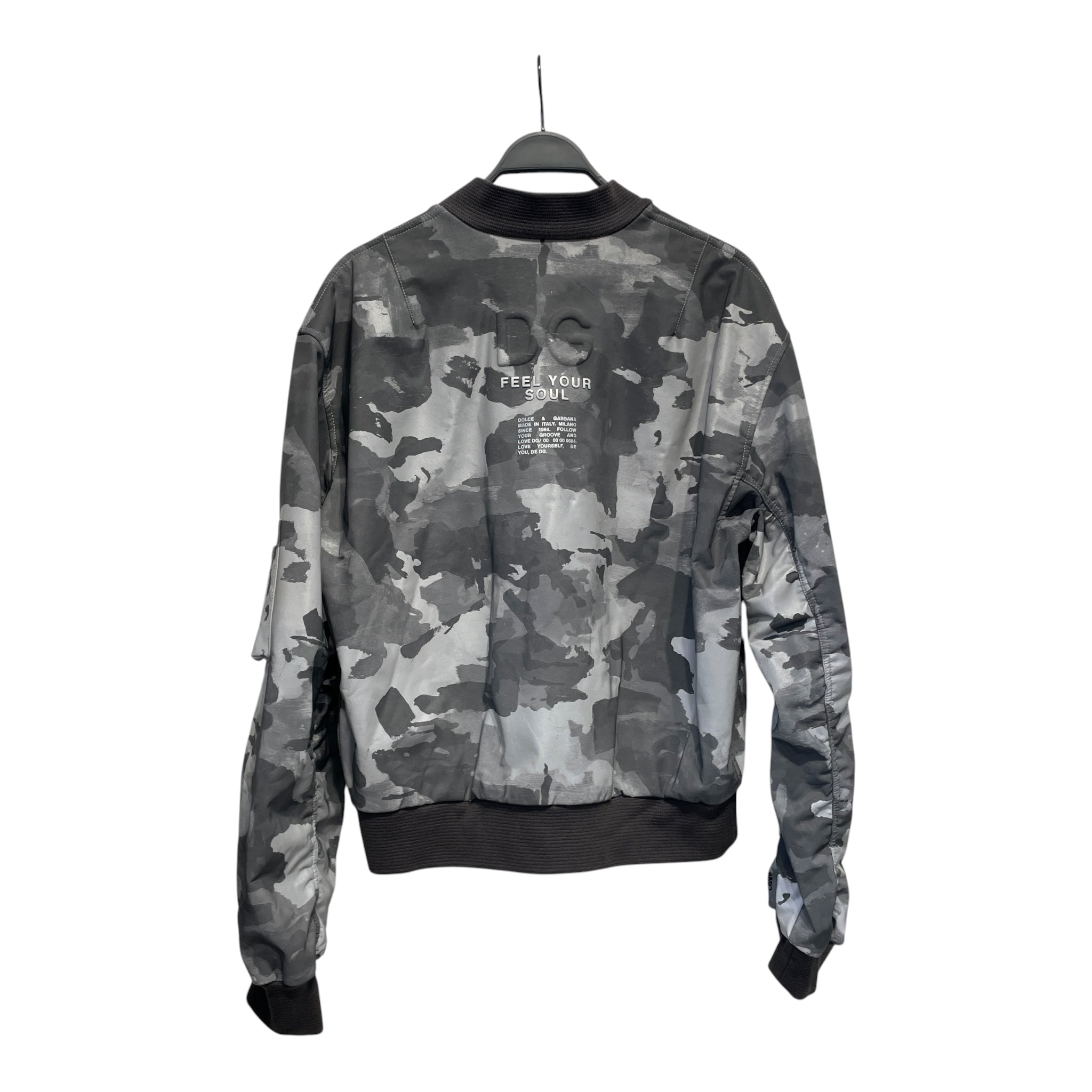DOLCE&GABBANA/Jacket/L/GRY/Camouflage/reflective bomber view 2
