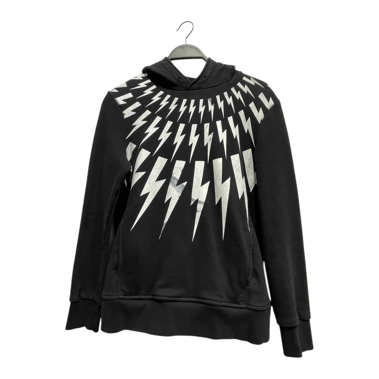 NEIL BARRETT/Hoodie/XS/Cotton/BLK/Black Thunderbolt Hoodie view 1