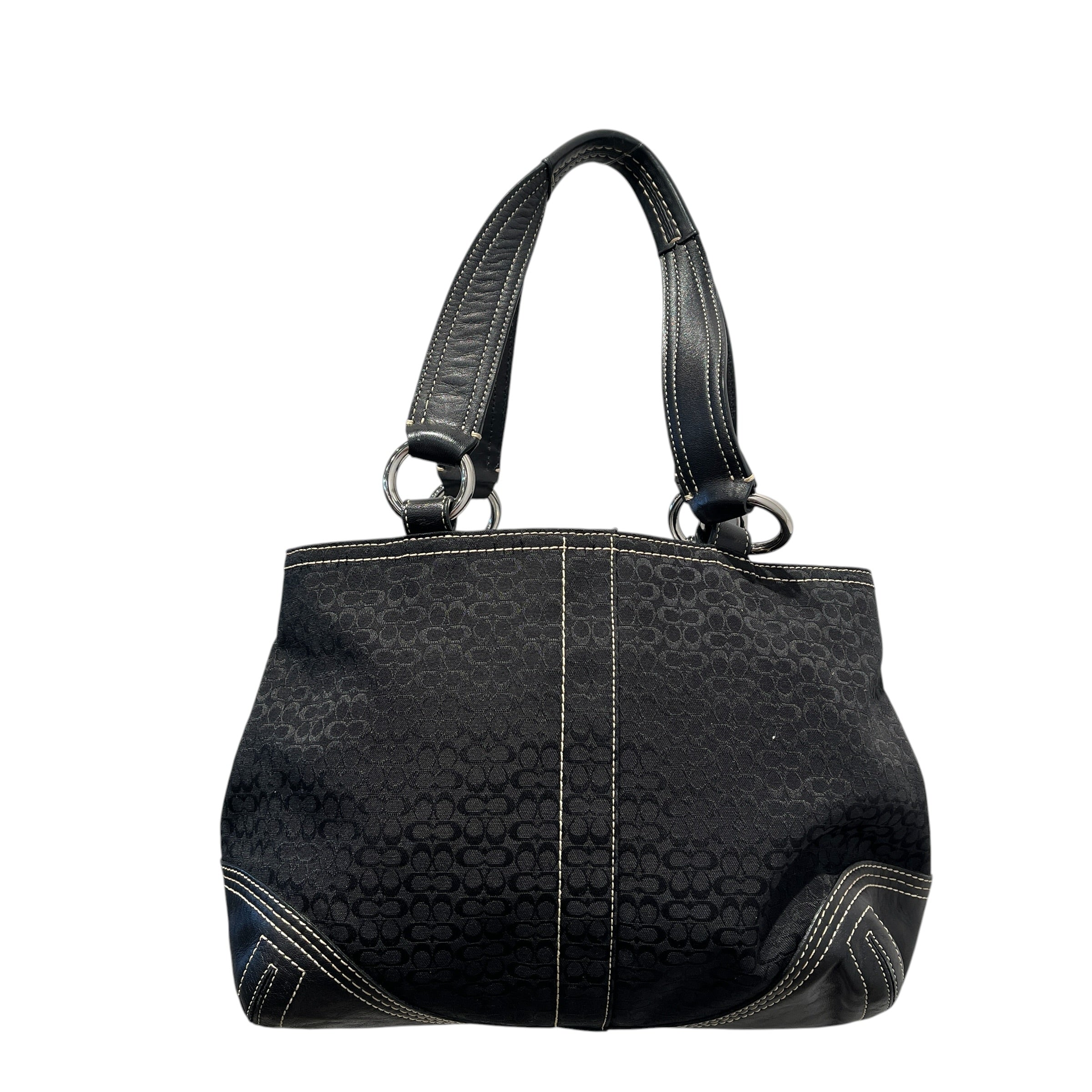 COACH/Hand Bag/Cotton/BLK/soho view 2