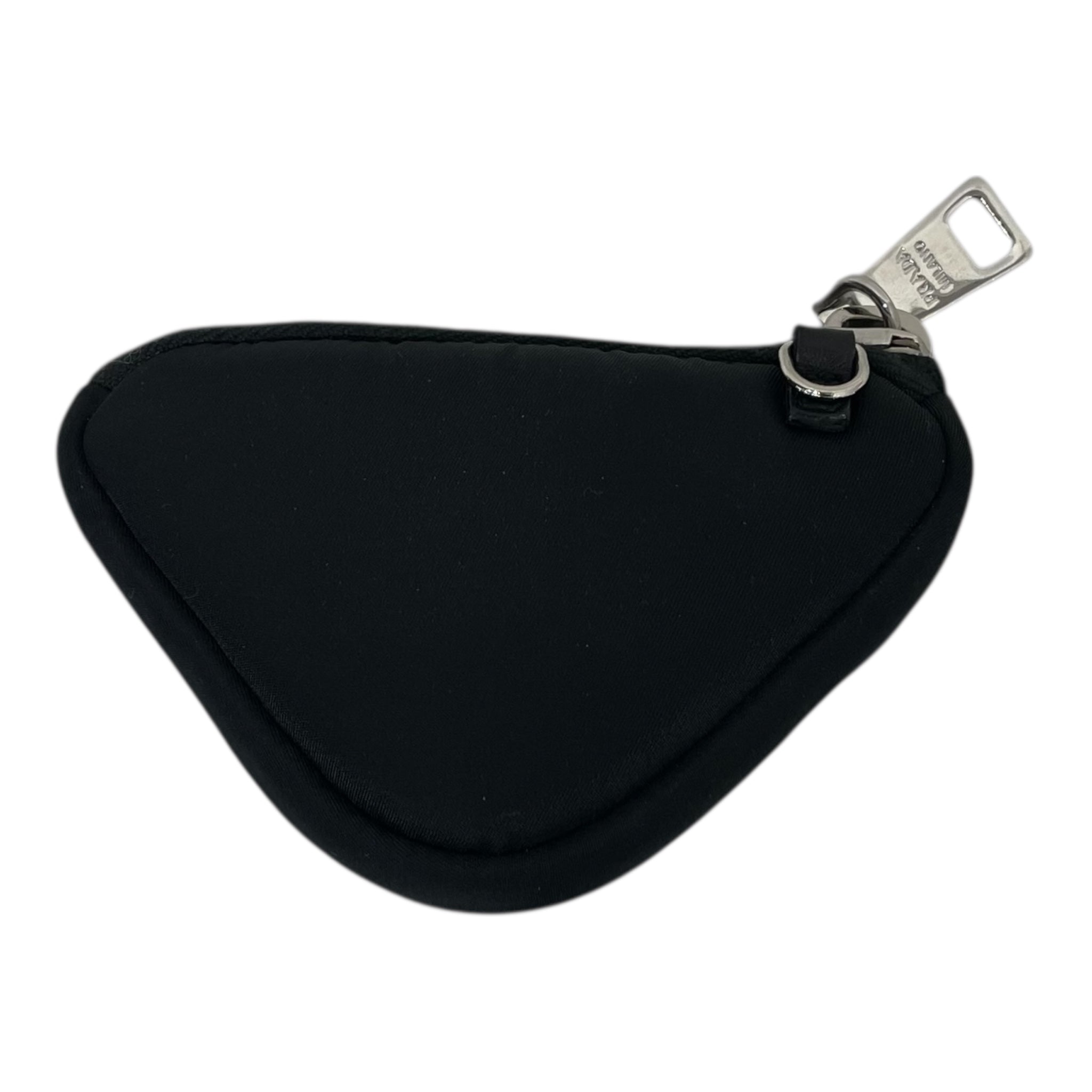 PRADA/Nylon/BLK/TRIANGLE BADGE ZIPPER POUCH view 2