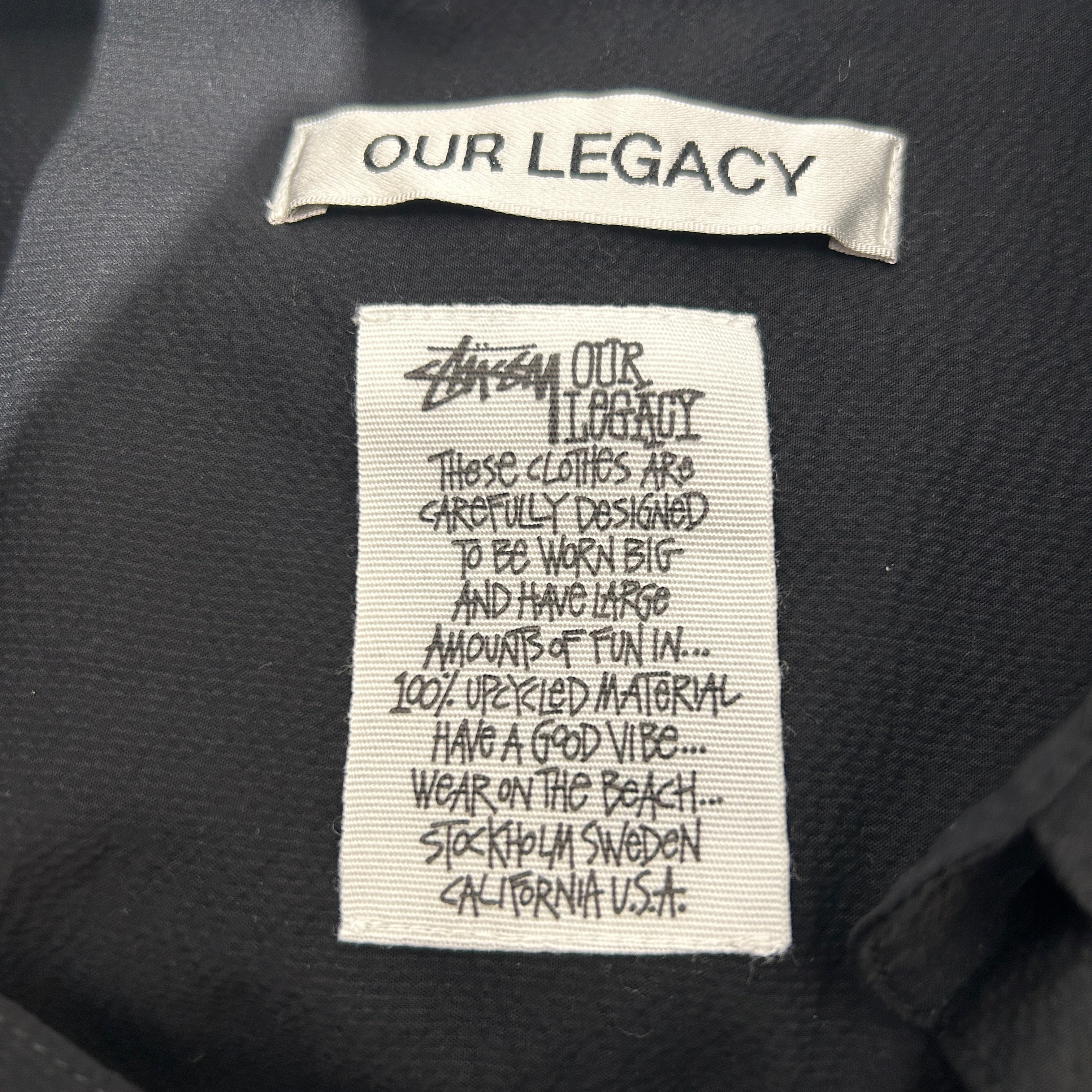 OUR LEGACY/STUSSY/SS Shirt/S/Cotton/BLK/SS Button Up view 3
