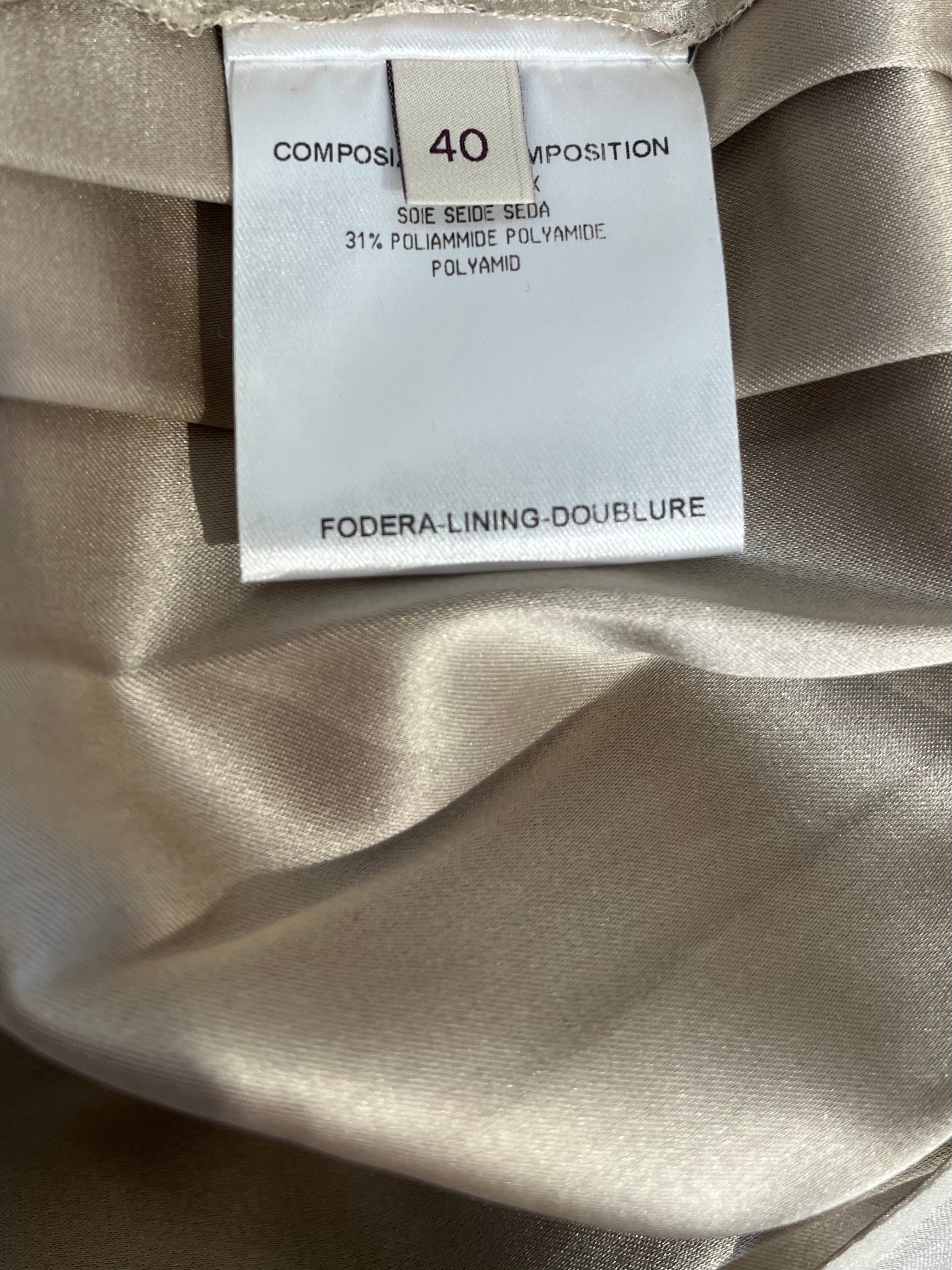 STELLAMcCARTNEY/Dress/40/Silk/CRM/PLEATED MESH TOP DRESS view 4