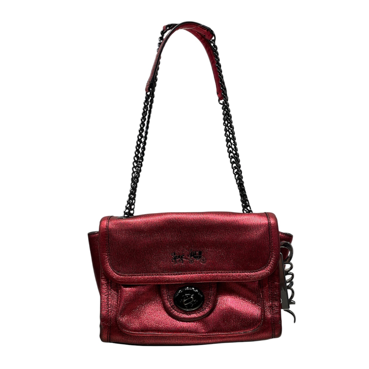 COACH/Clutch Bag/BRD/METALLIC RED WITH CHARMS view 1