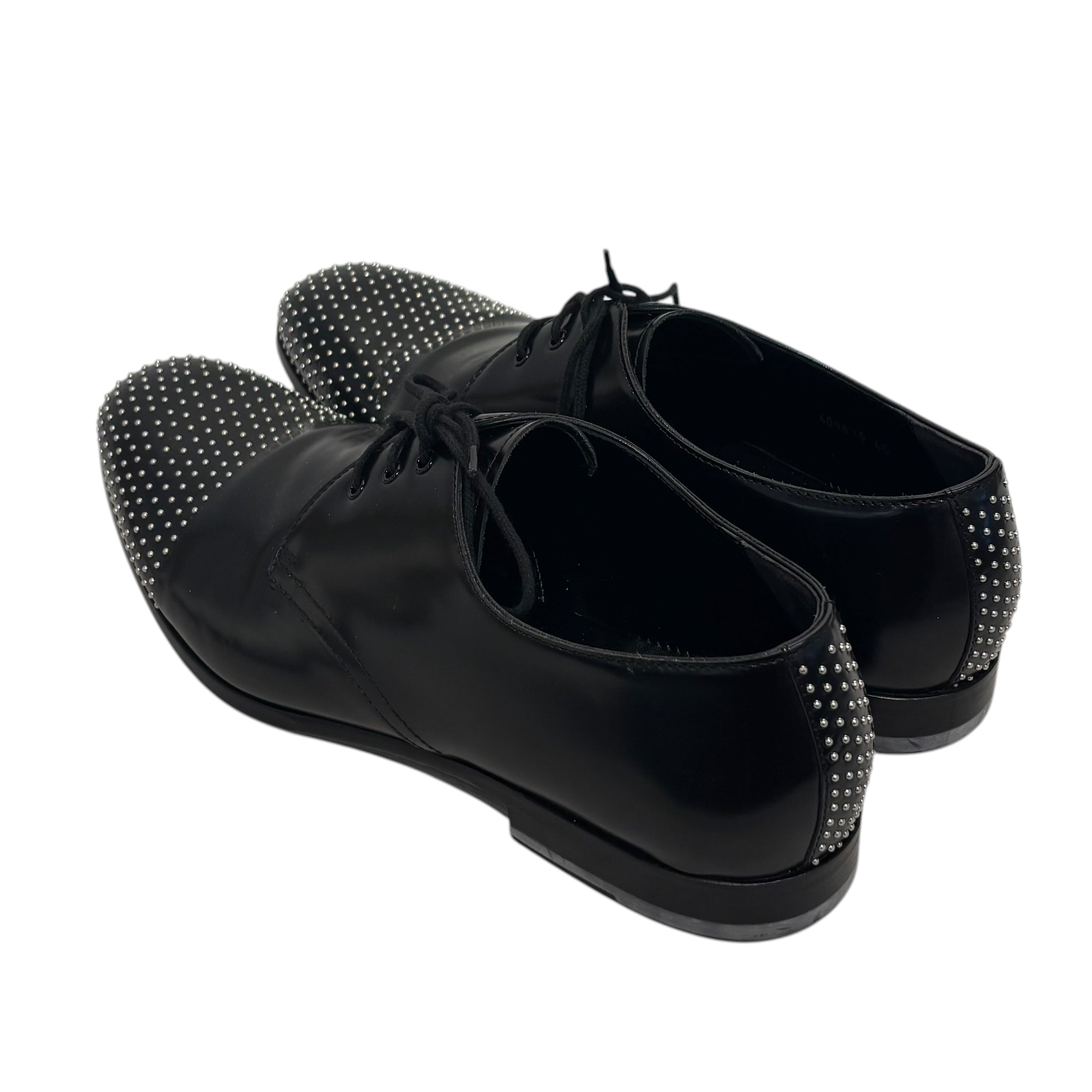Alexander McQueen/Dress Shoes/EU 45/Leather/BLK/studded oxfords view 2