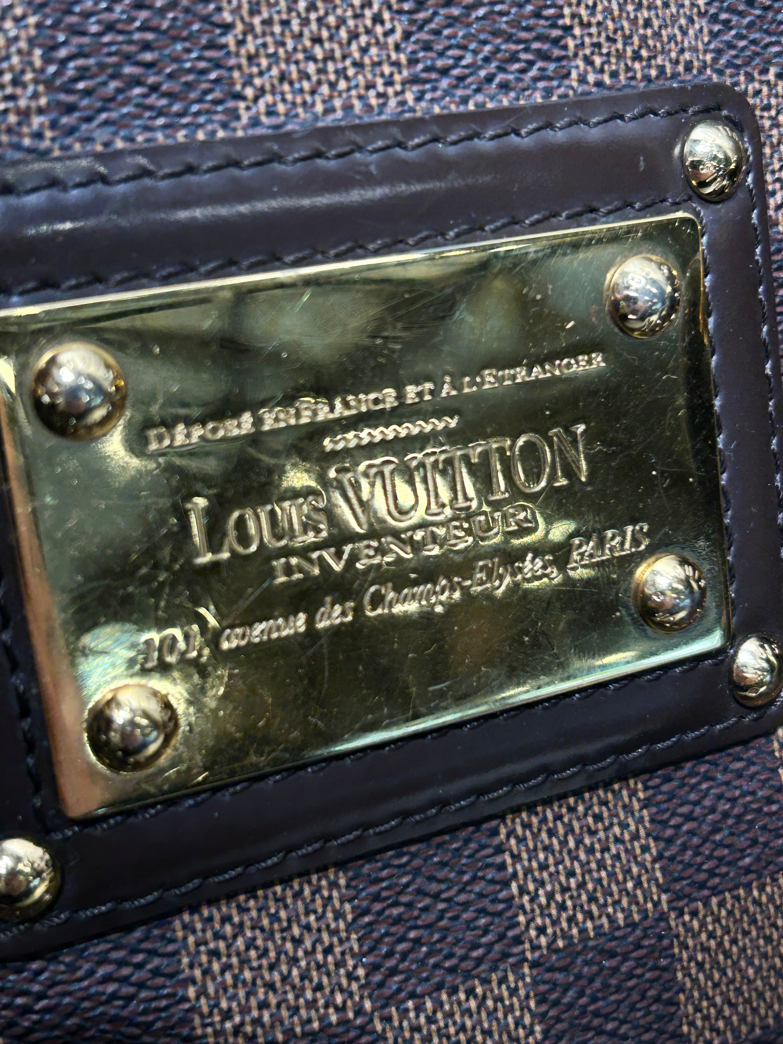LOUIS VUITTON/Boston Bag/Glen Check/Leather/BRW/DAMIER BOSTON BAG view 5